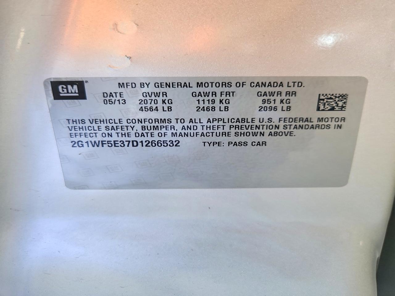 2013 Chevrolet Impala Ls Gray vin: 2G1WF5E37D1266532
