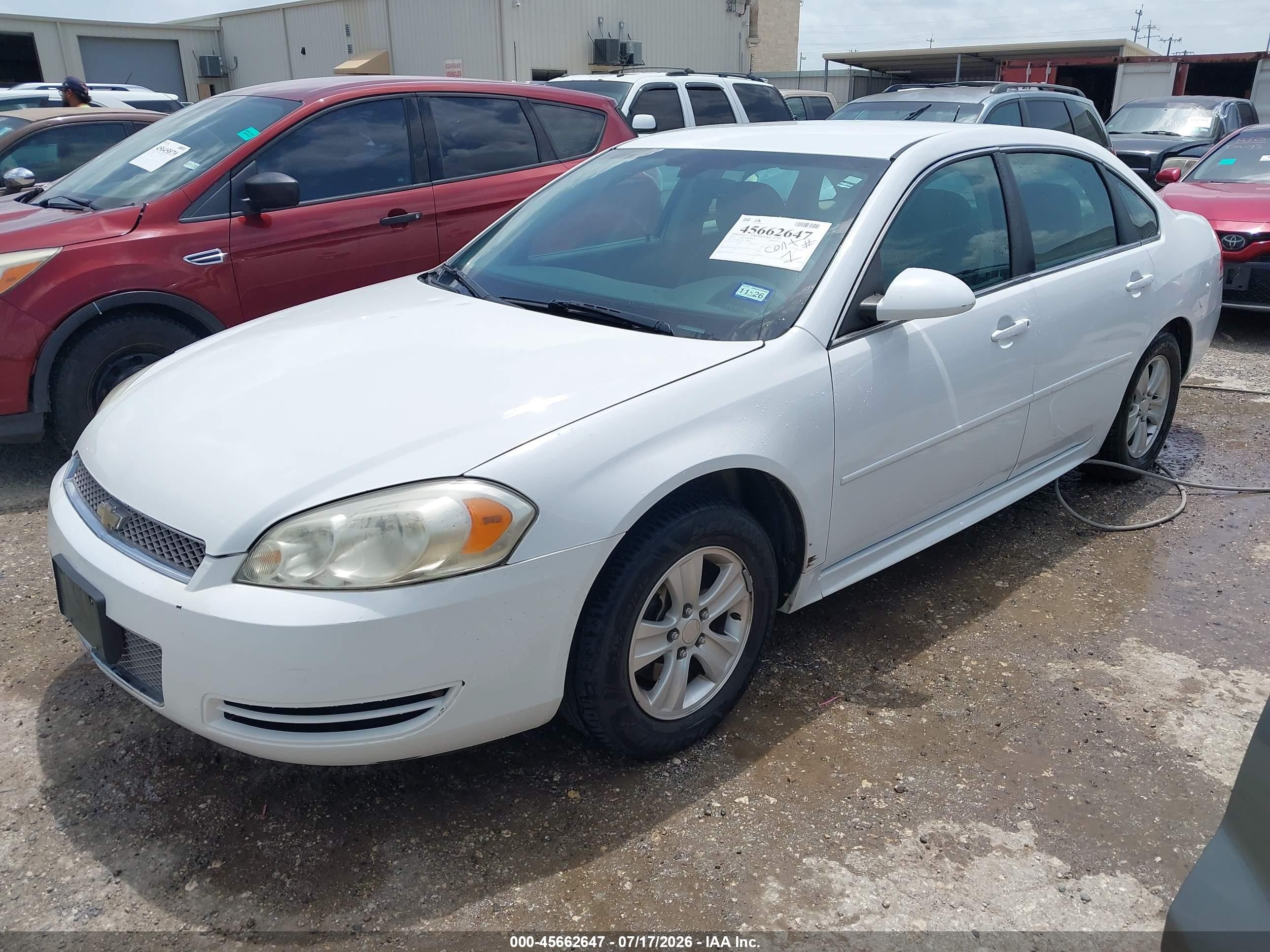 2012 Chevrolet Impala Ls White vin: 2G1WF5E38C1148956
