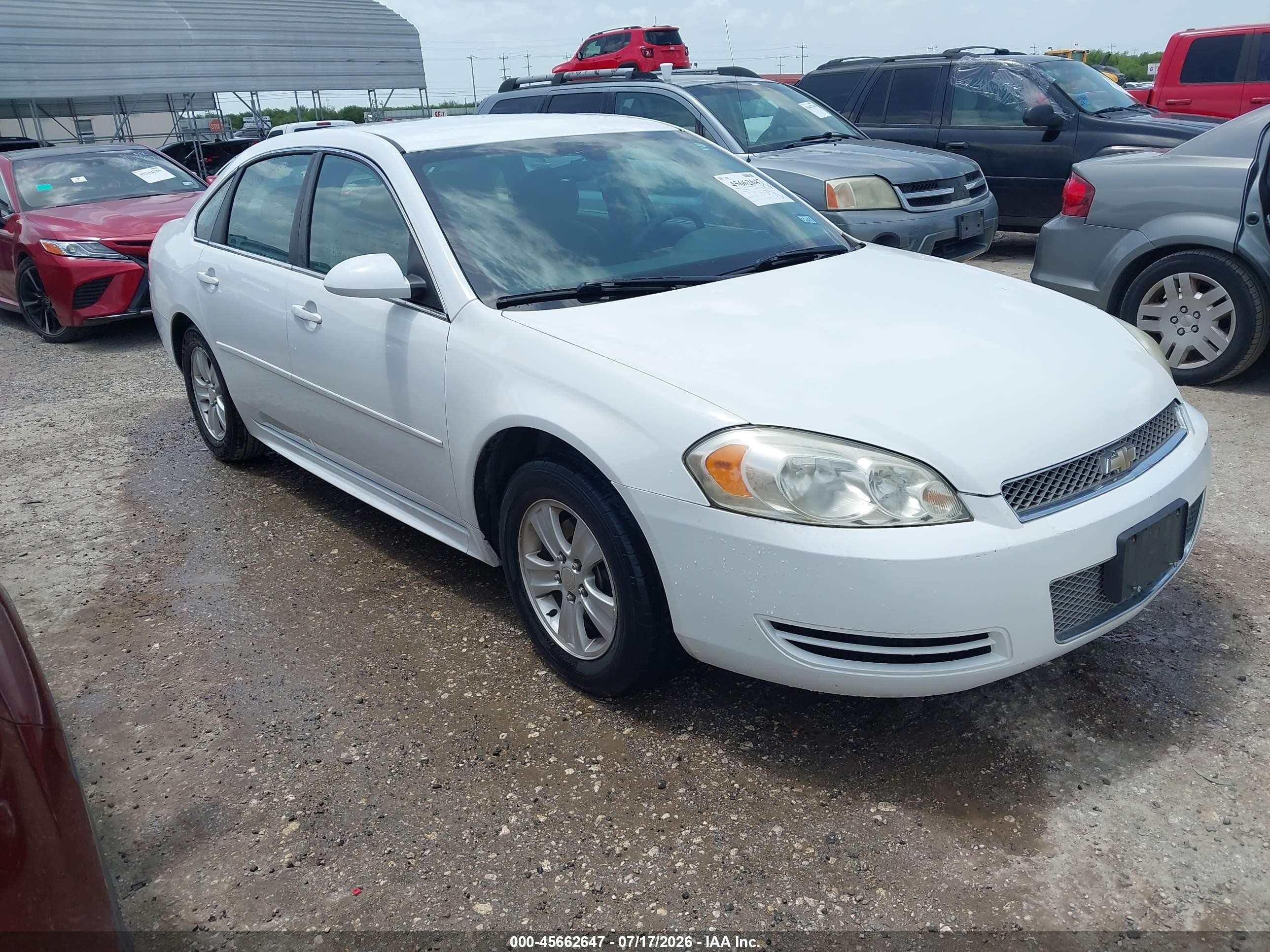 2012 Chevrolet Impala Ls White vin: 2G1WF5E38C1148956