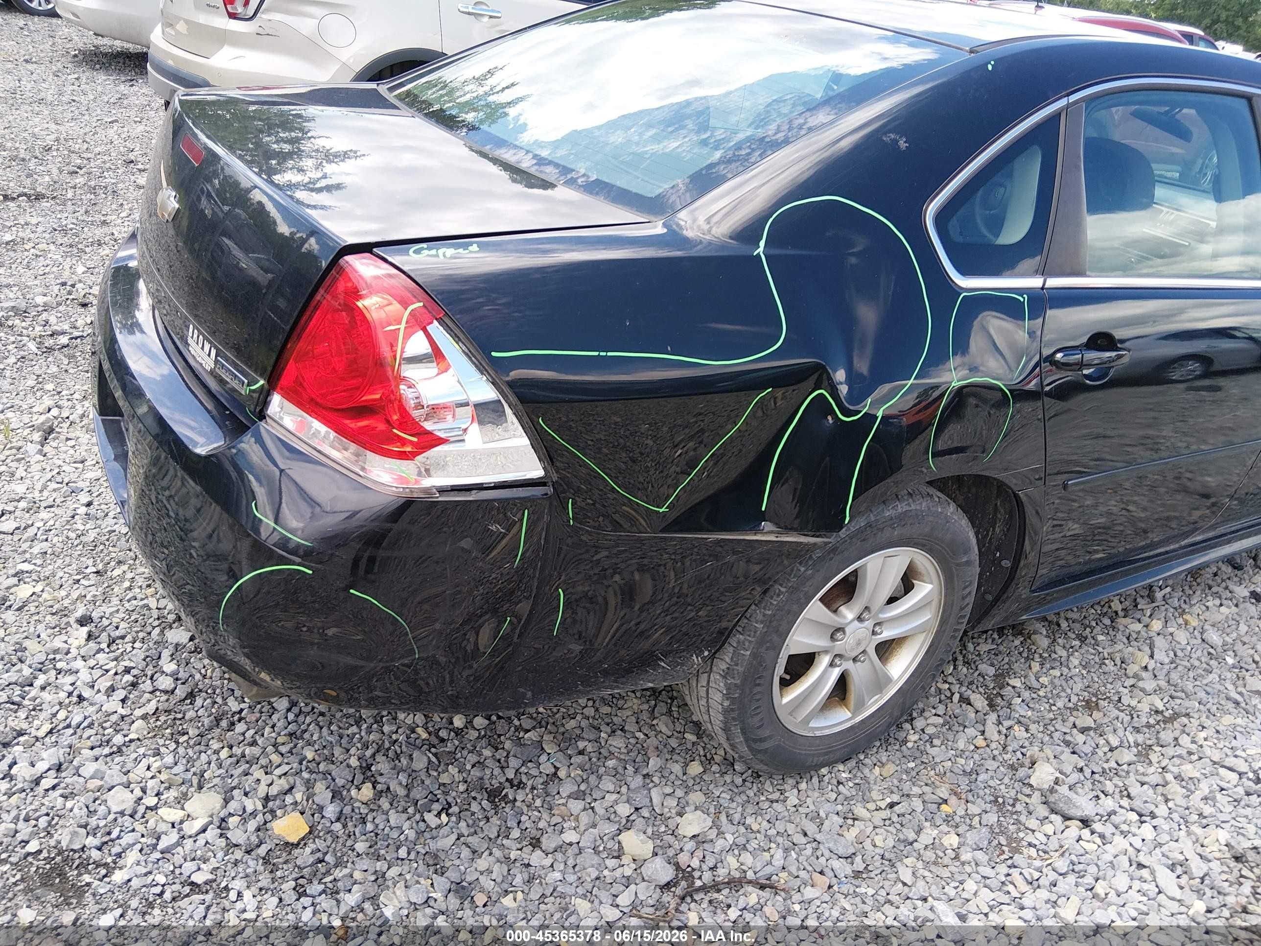 2012 Chevrolet Impala Ls Black vin: 2G1WF5E38C1161089