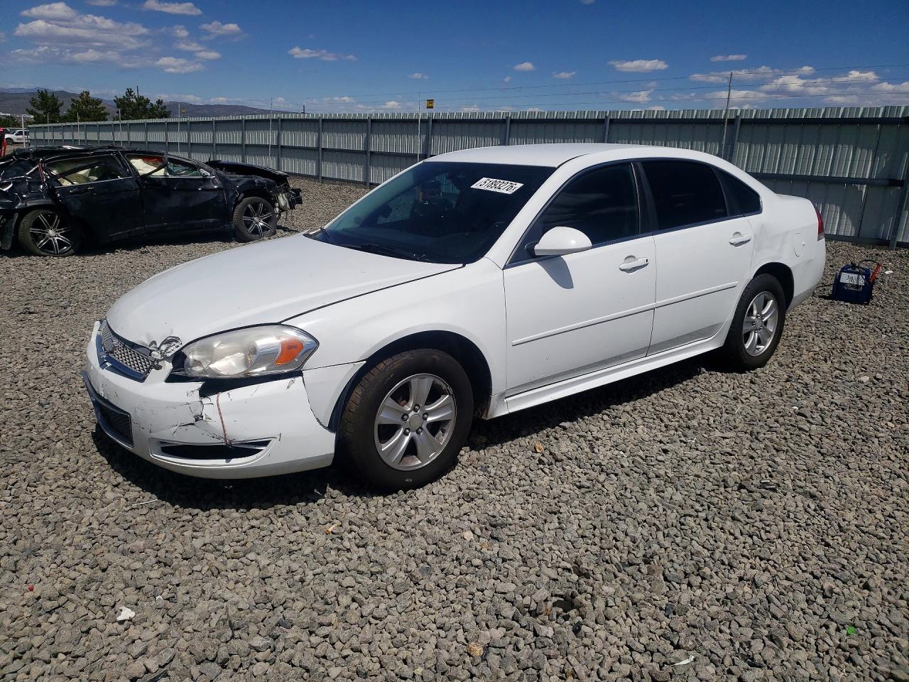 2013 Chevrolet Impala Ls White vin: 2G1WF5E38D1126022
