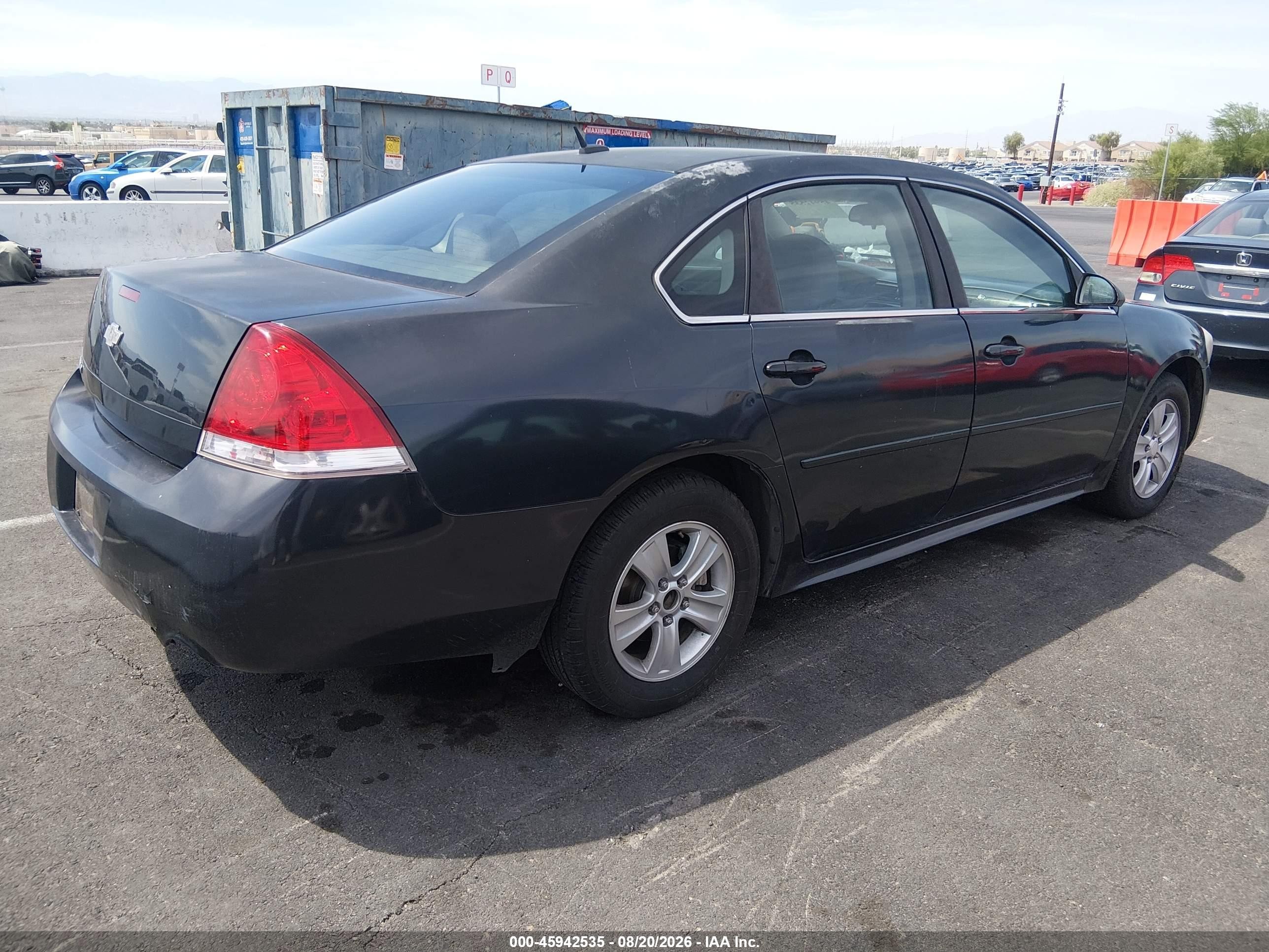 2013 Chevrolet Impala Ls Black vin: 2G1WF5E38D1149235