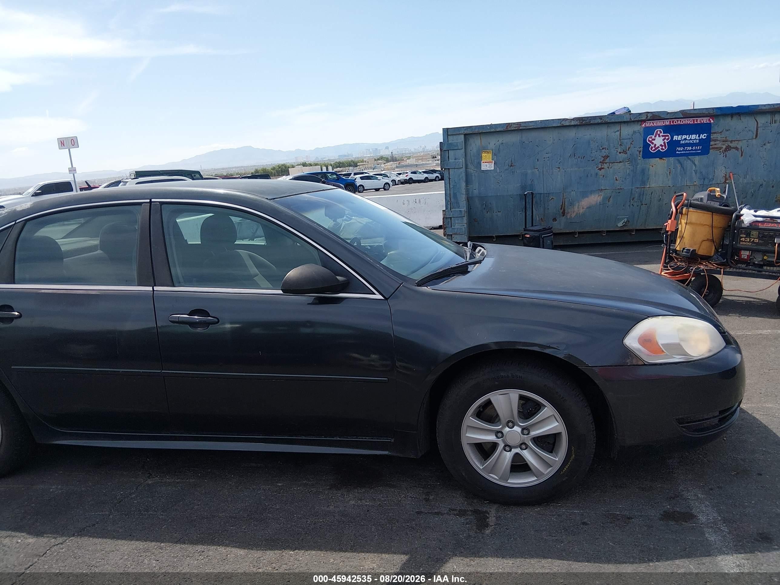 2013 Chevrolet Impala Ls Black vin: 2G1WF5E38D1149235