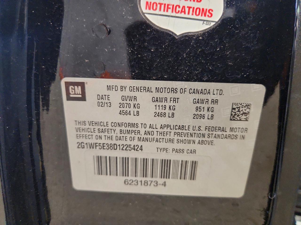 2013 Chevrolet Impala Ls Black vin: 2G1WF5E38D1225424