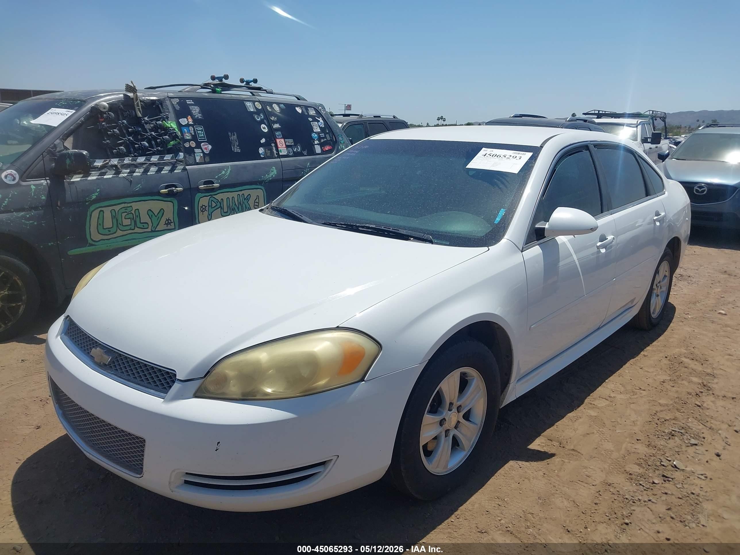 2013 Chevrolet Impala Ls White vin: 2G1WF5E38D1239095