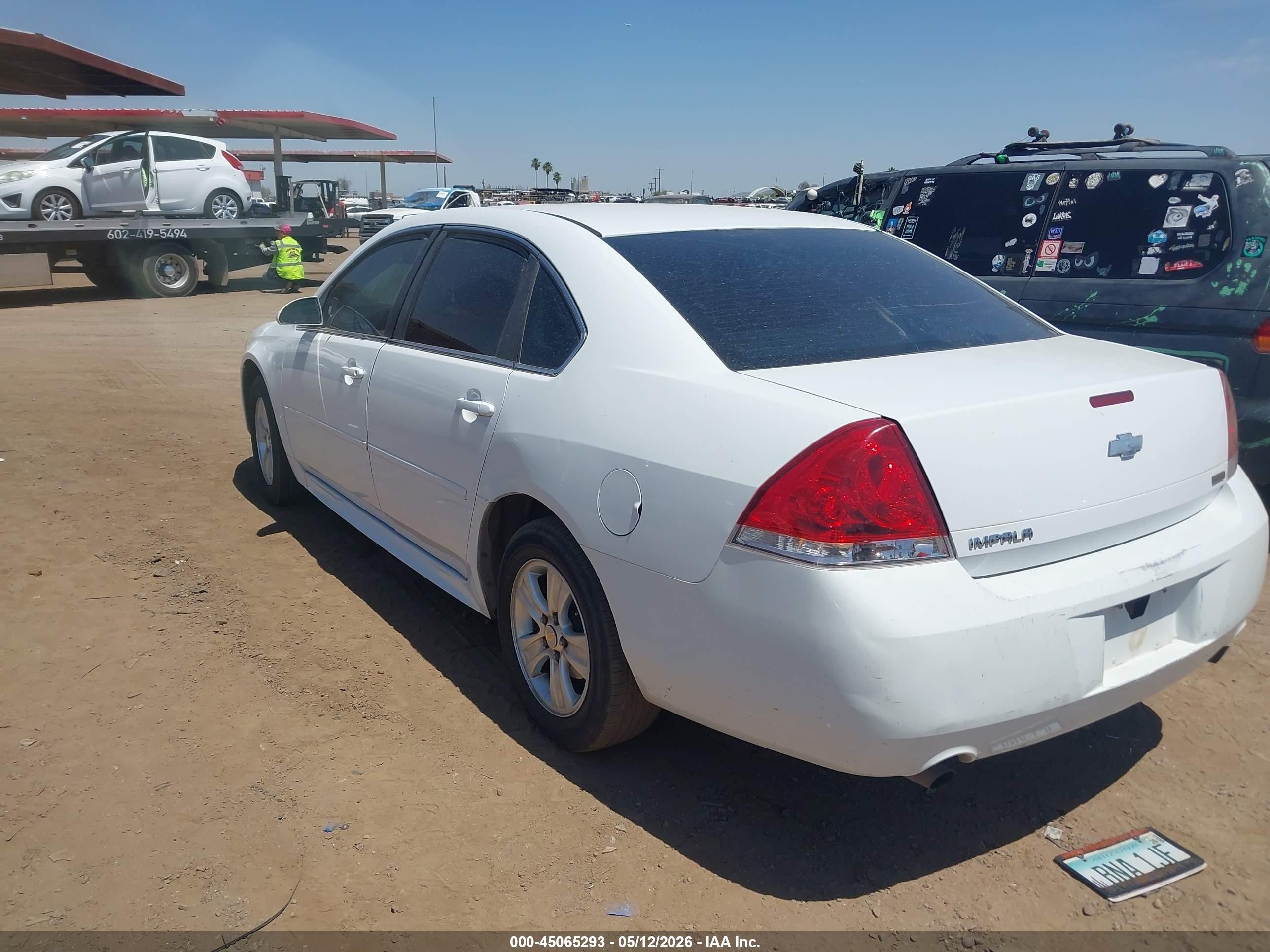 2013 Chevrolet Impala Ls White vin: 2G1WF5E38D1239095