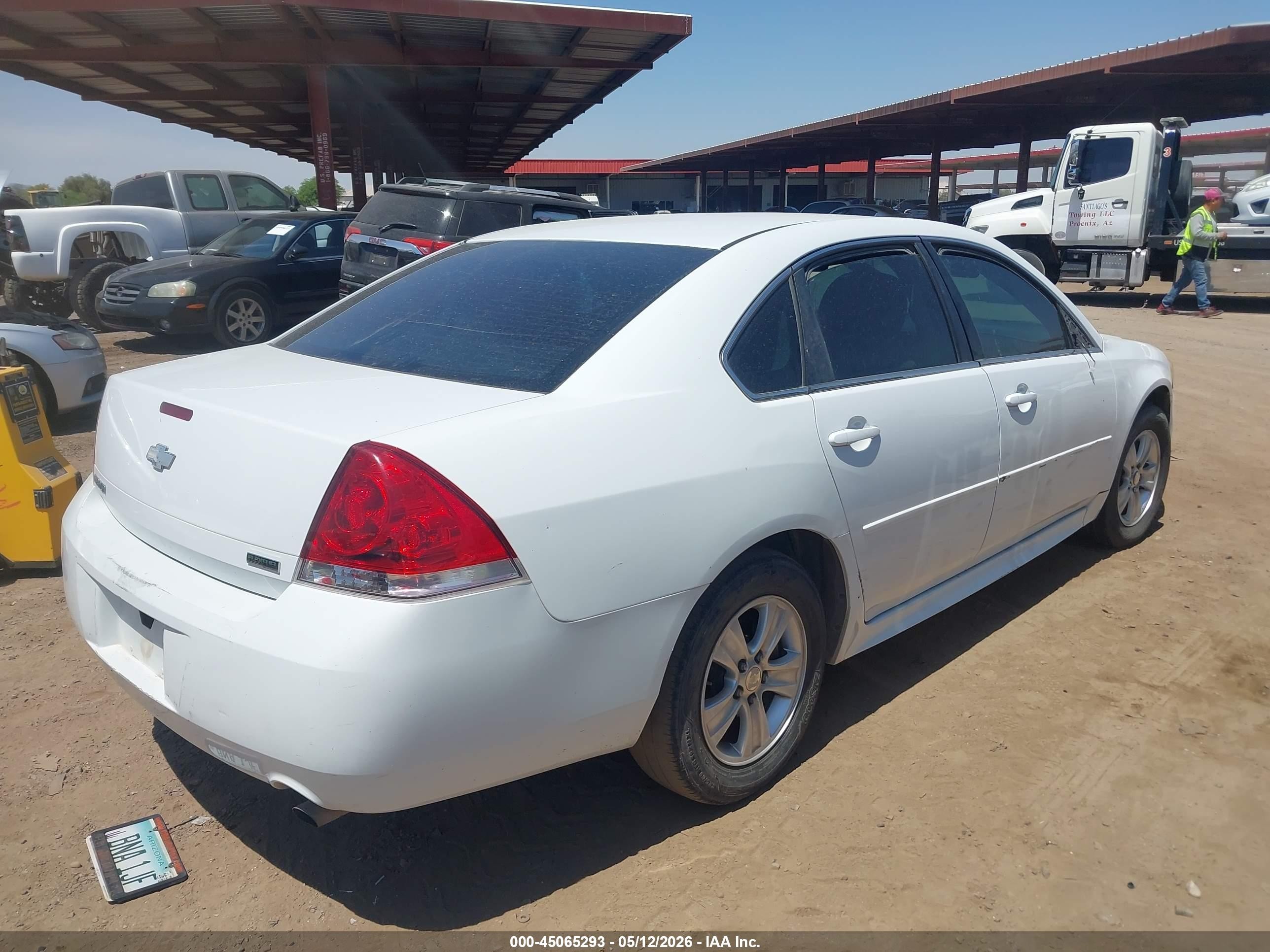 2013 Chevrolet Impala Ls White vin: 2G1WF5E38D1239095