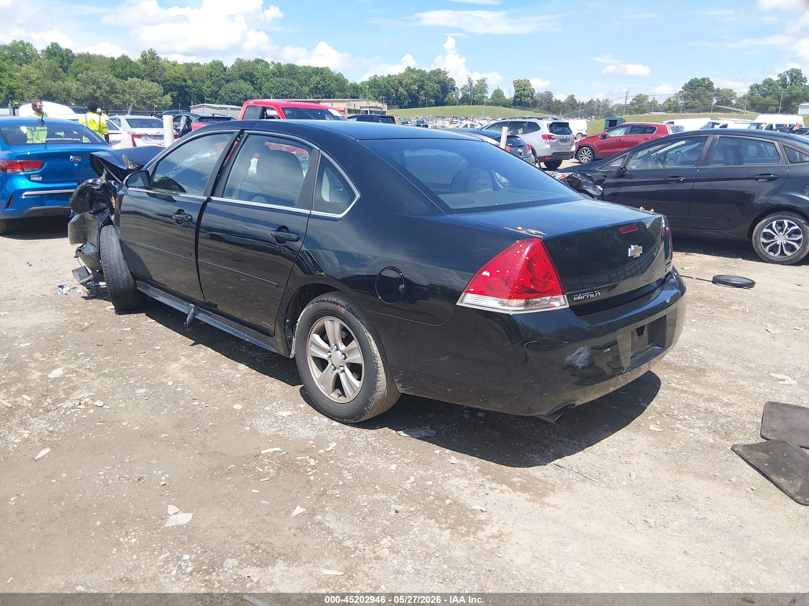 2012 Chevrolet Impala Ls Black vin: 2G1WF5E39C1156015