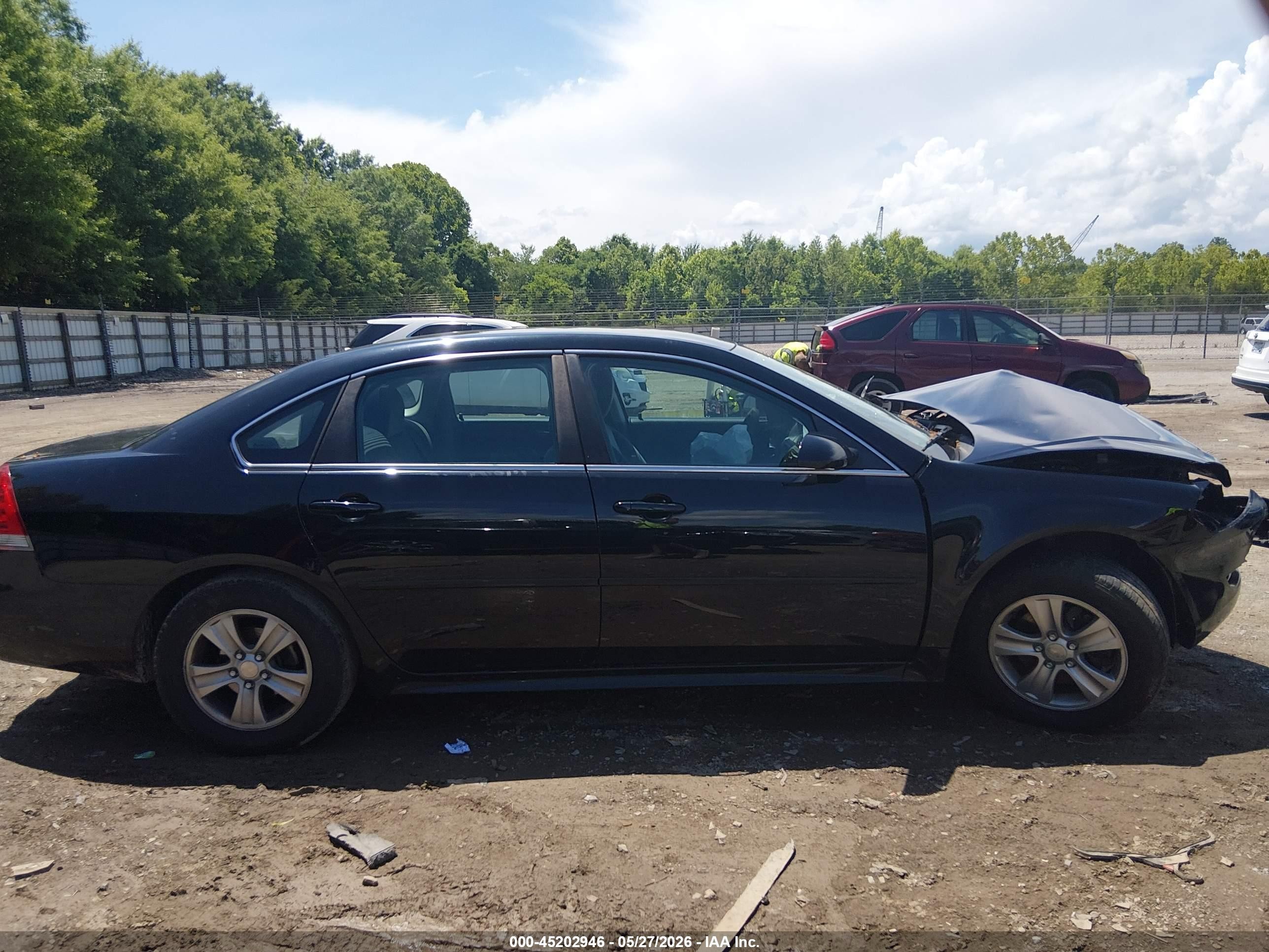 2012 Chevrolet Impala Ls Black vin: 2G1WF5E39C1156015