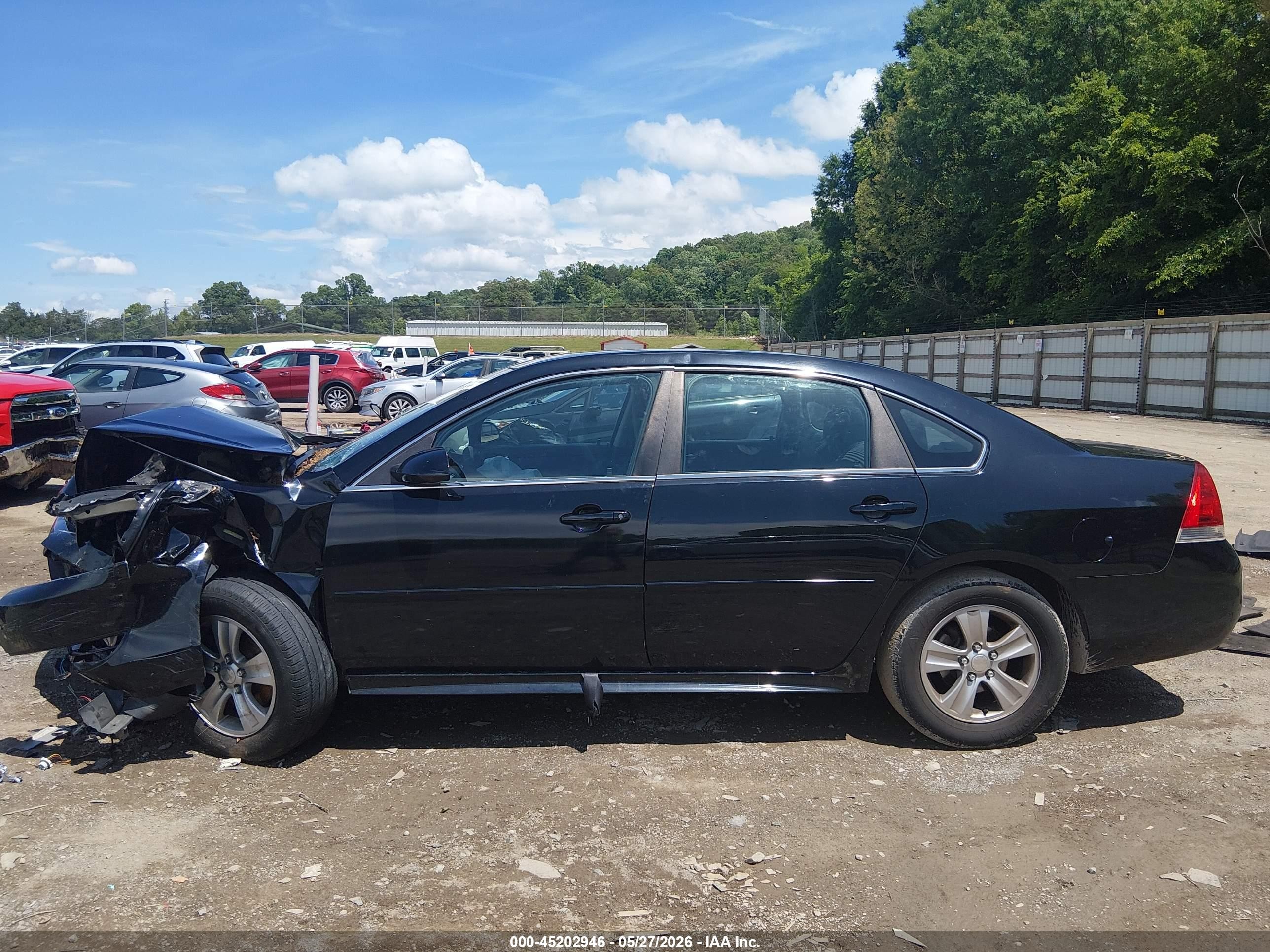 2012 Chevrolet Impala Ls Black vin: 2G1WF5E39C1156015