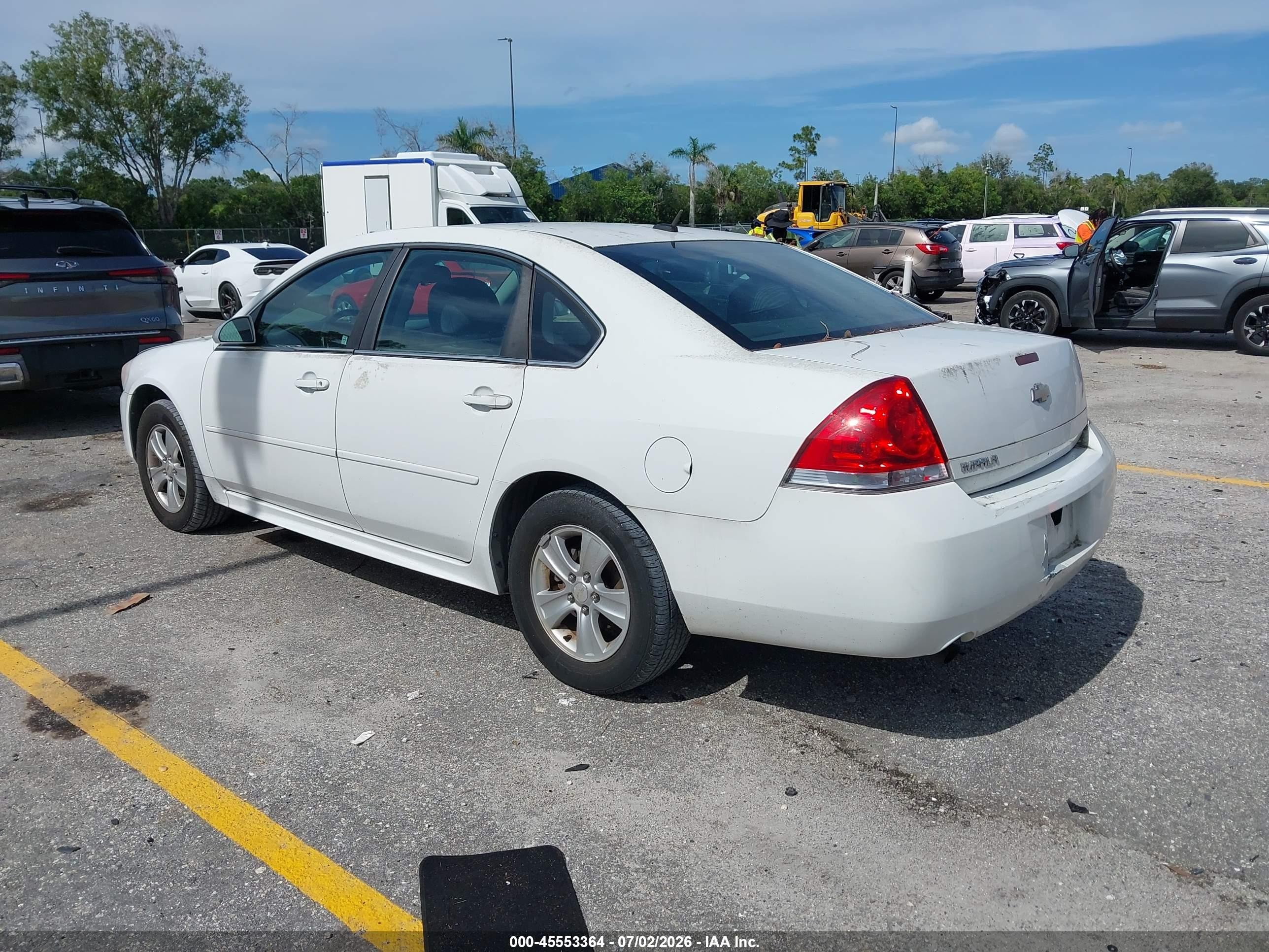 2013 Chevrolet Impala Ls White vin: 2G1WF5E39D1133447