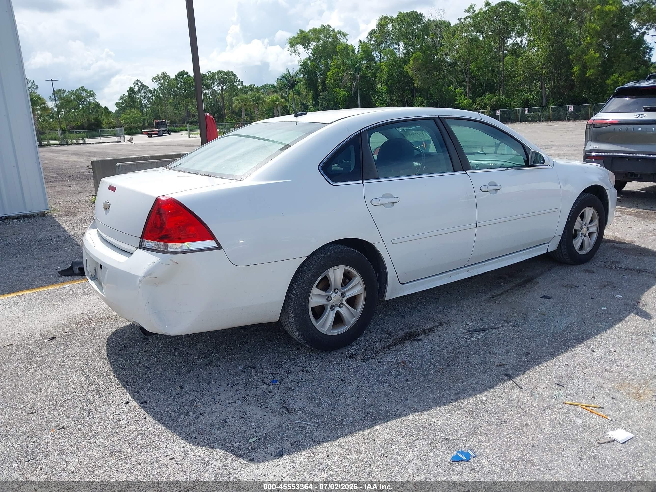 2013 Chevrolet Impala Ls White vin: 2G1WF5E39D1133447