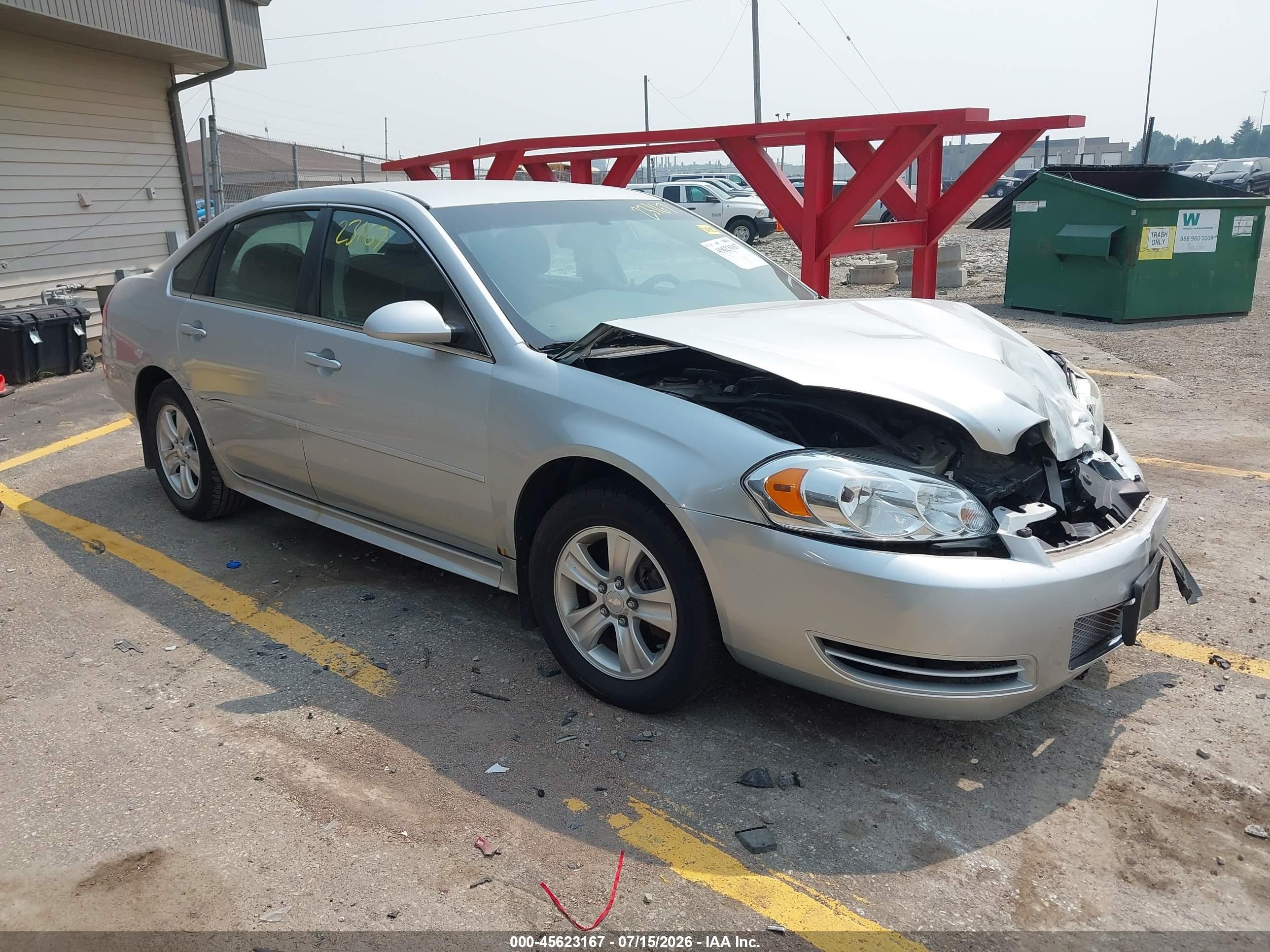 2012 Chevrolet Impala Ls Gray vin: 2G1WF5E3XC1119846