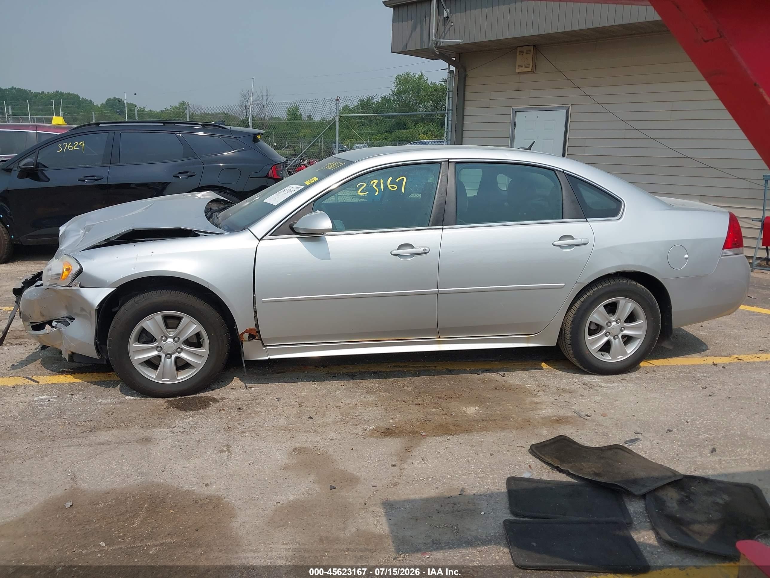 2012 Chevrolet Impala Ls Gray vin: 2G1WF5E3XC1119846