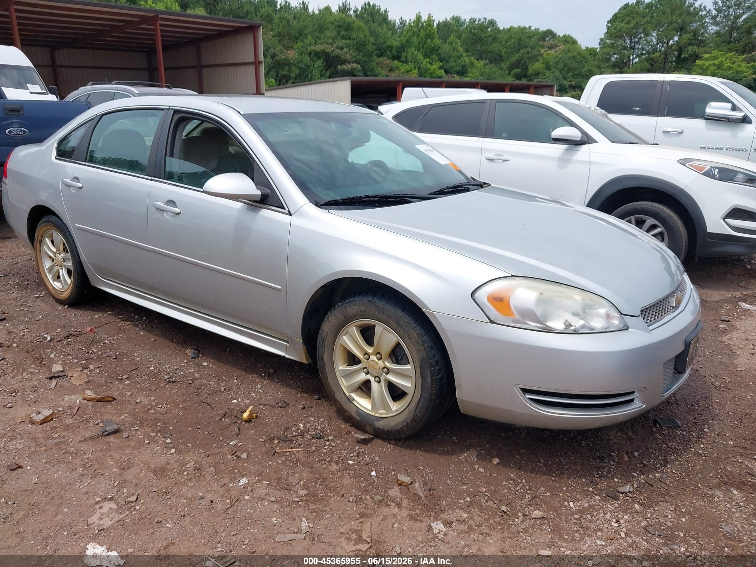 2012 Chevrolet Impala Ls Серебряный vin: 2G1WF5E3XC1177987