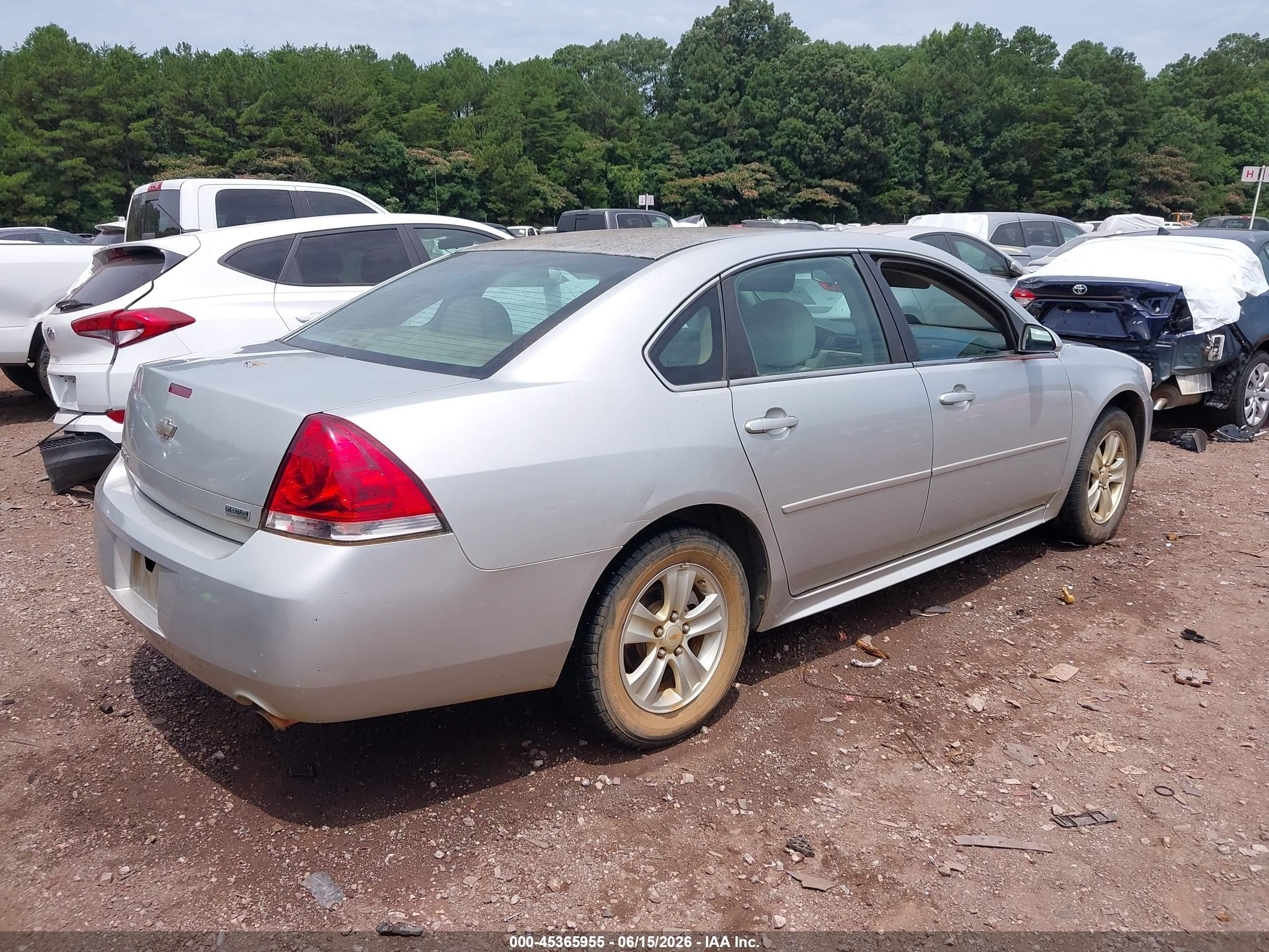 2012 Chevrolet Impala Ls Silver vin: 2G1WF5E3XC1177987