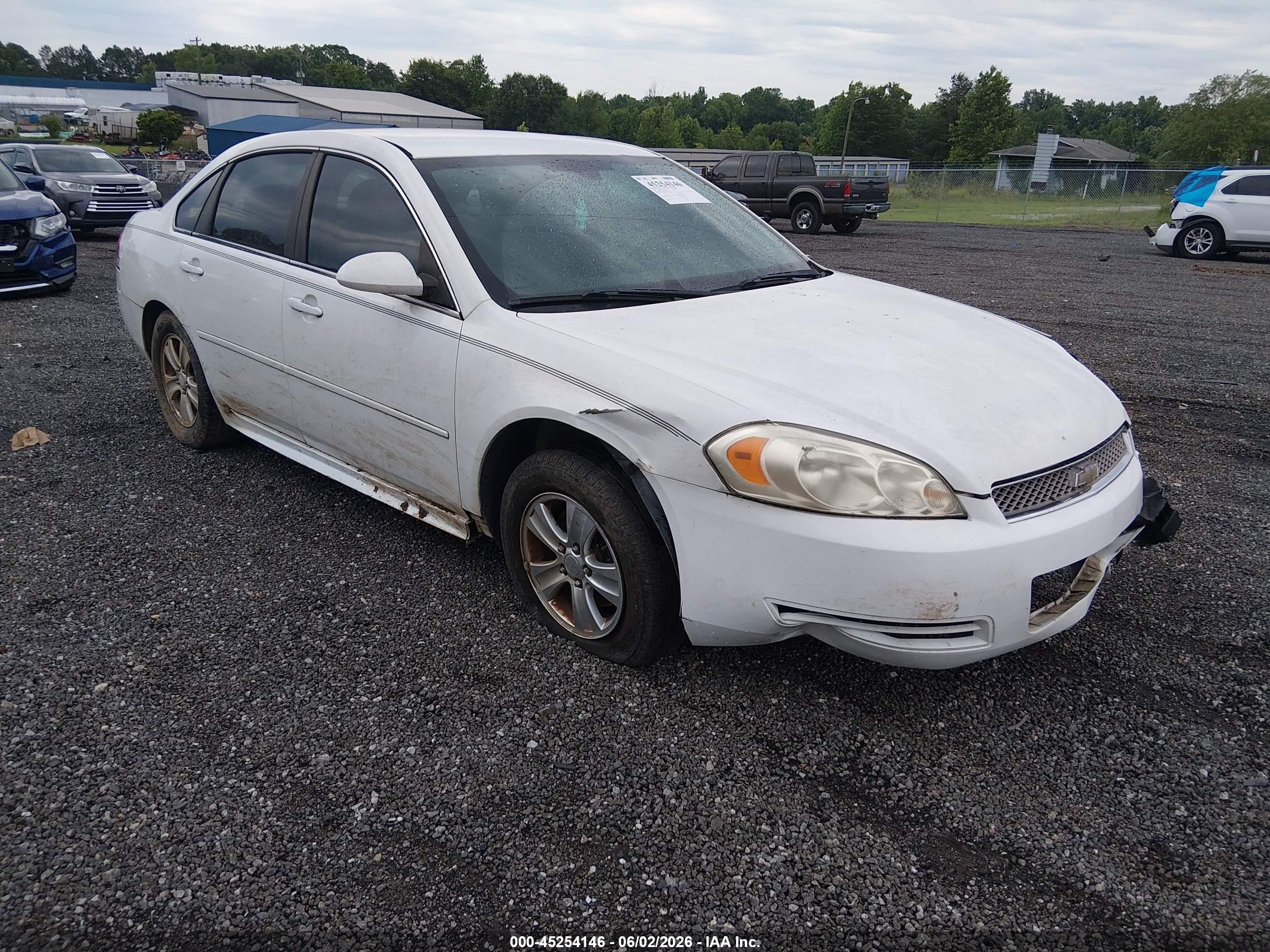 2012 Chevrolet Impala Ls Белый vin: 2G1WF5E3XC1215203