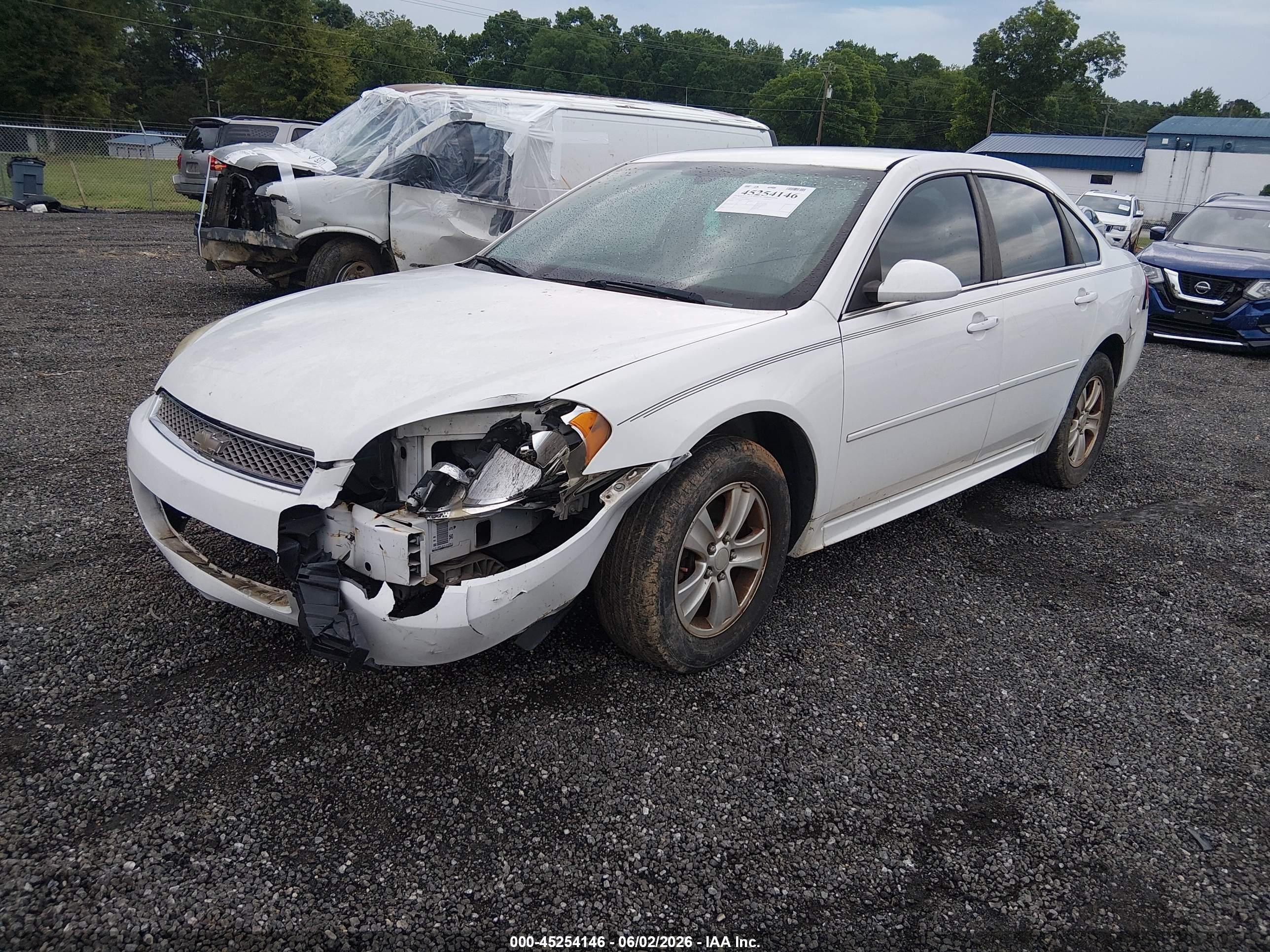 2012 Chevrolet Impala Ls Белый vin: 2G1WF5E3XC1215203