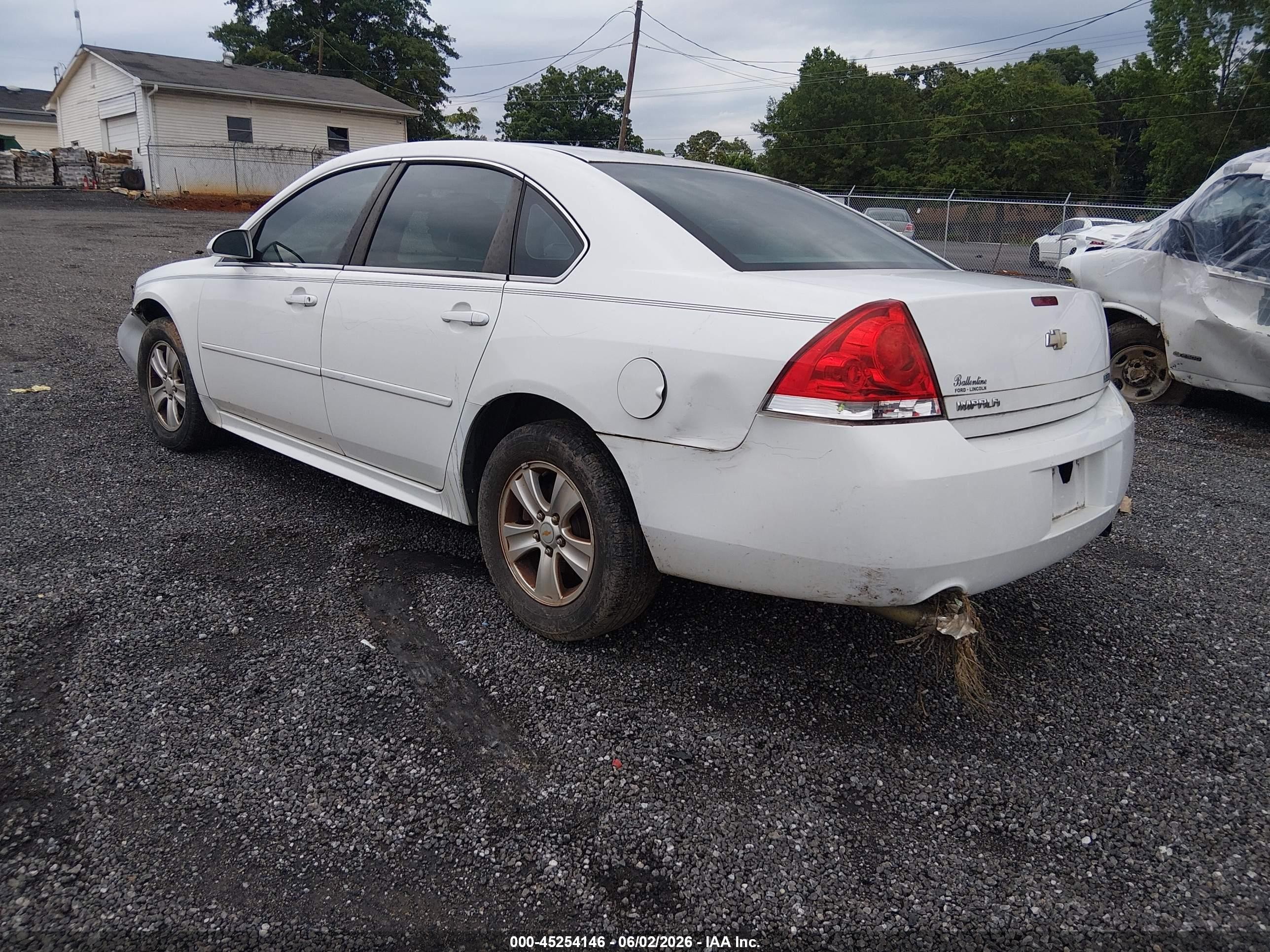 2012 Chevrolet Impala Ls Белый vin: 2G1WF5E3XC1215203