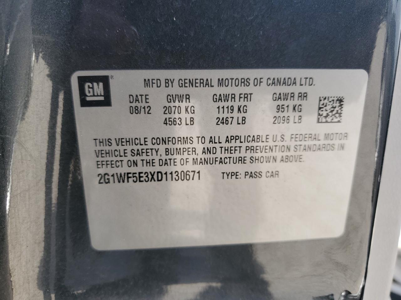 2013 Chevrolet Impala Ls Black vin: 2G1WF5E3XD1130671