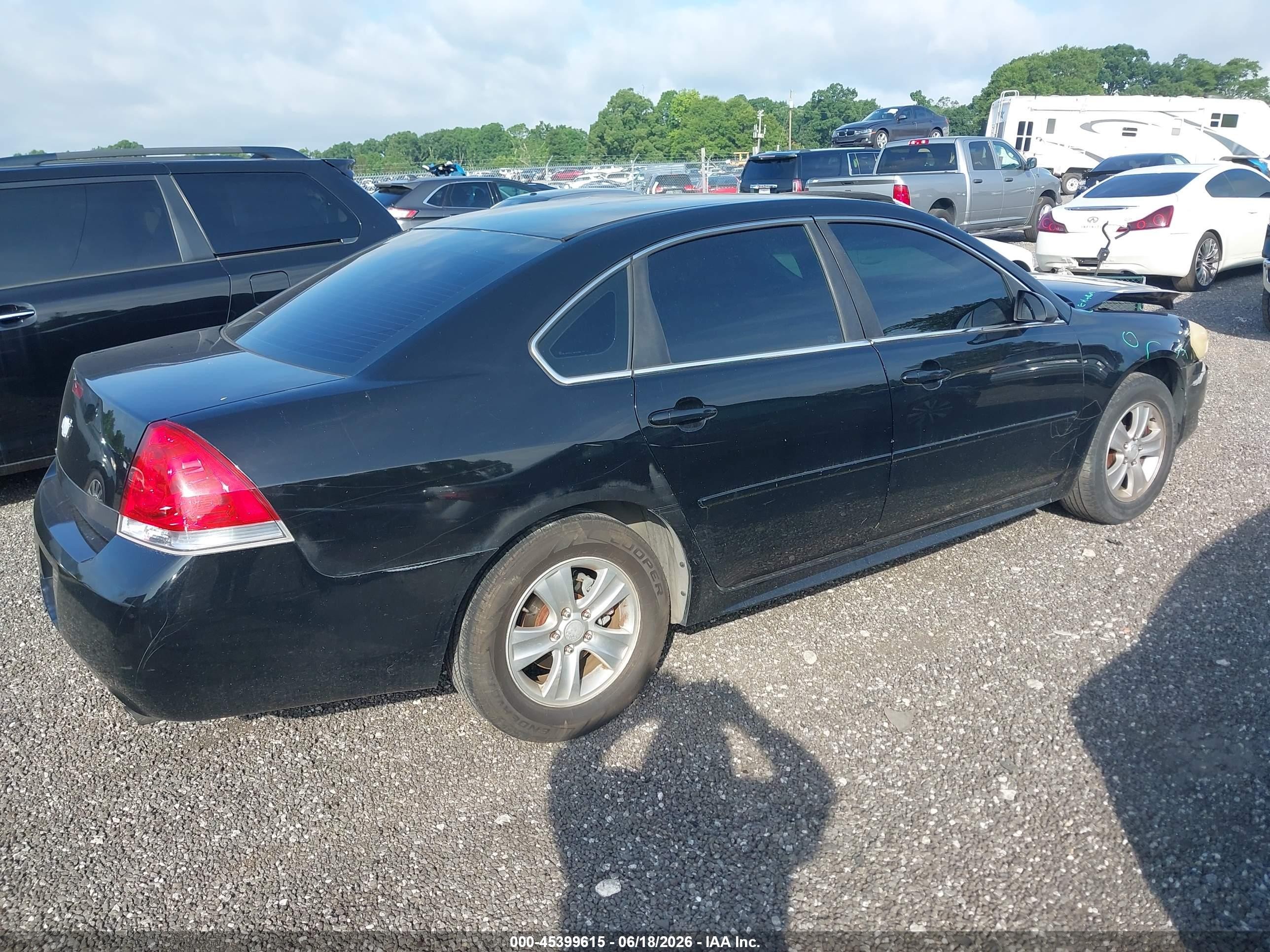 2013 Chevrolet Impala Ls Black vin: 2G1WF5E3XD1198937