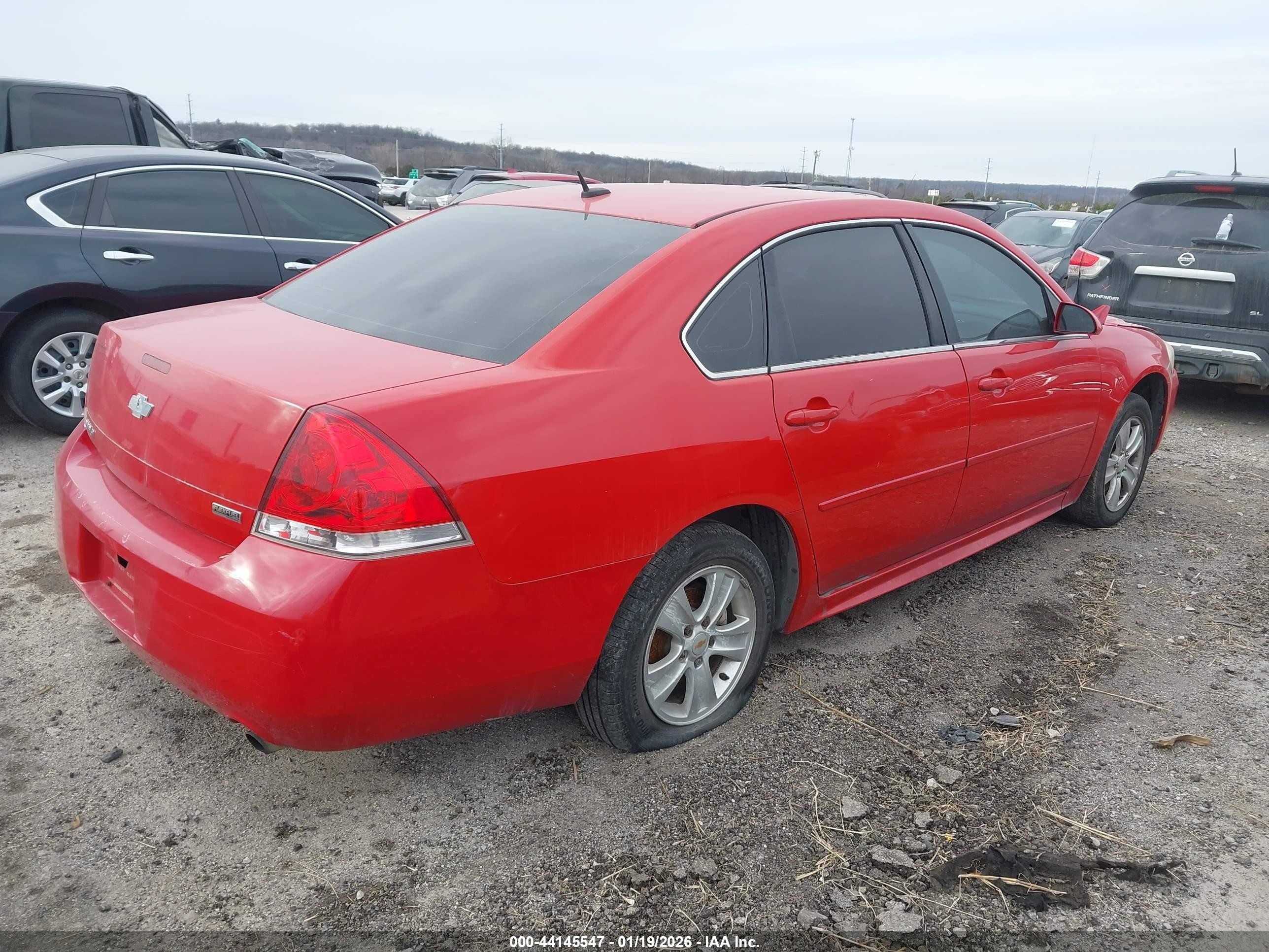 2013 Chevrolet Impala Ls Red vin: 2G1WF5E3XD1225893
