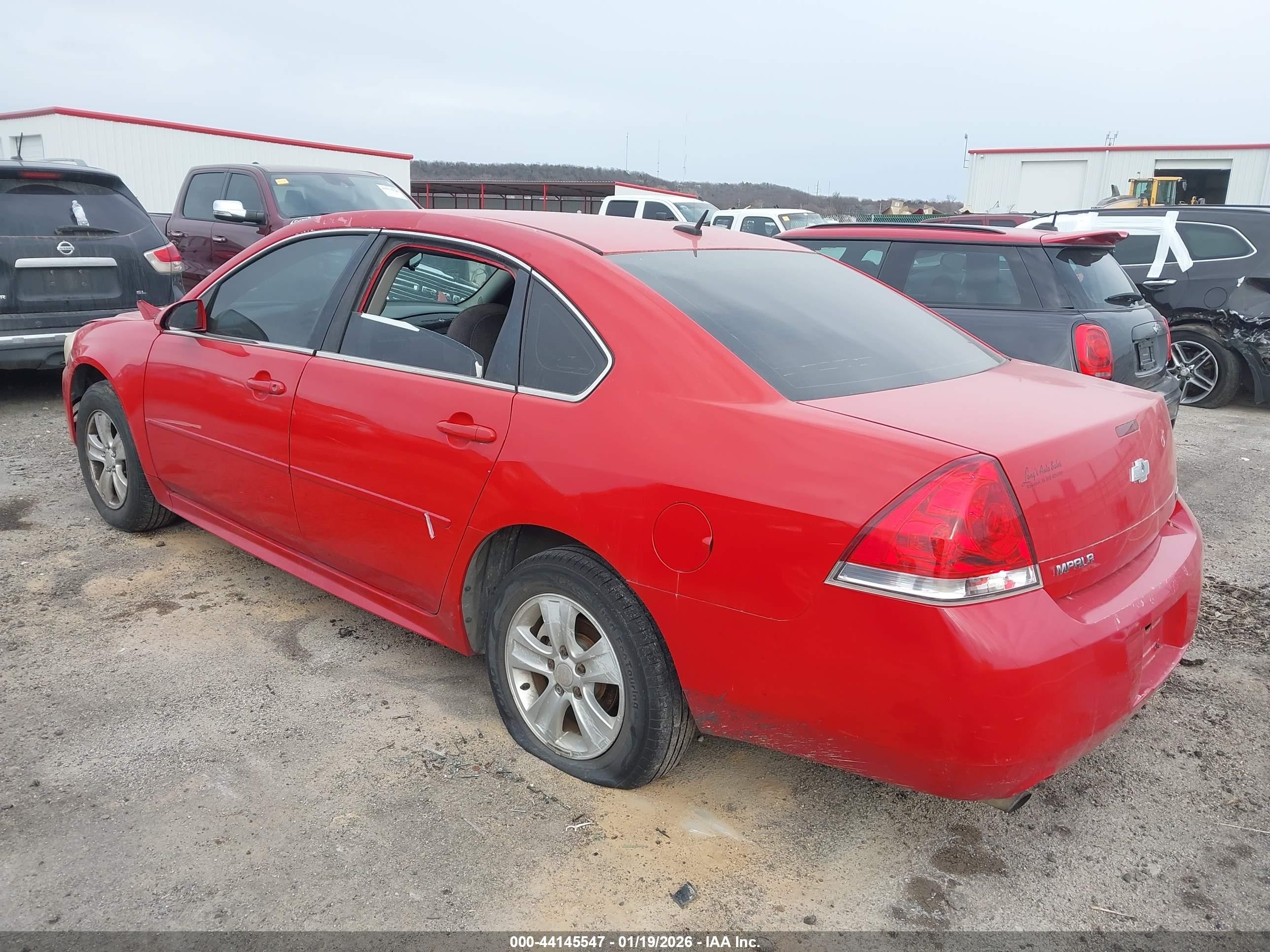 2013 Chevrolet Impala Ls Red vin: 2G1WF5E3XD1225893