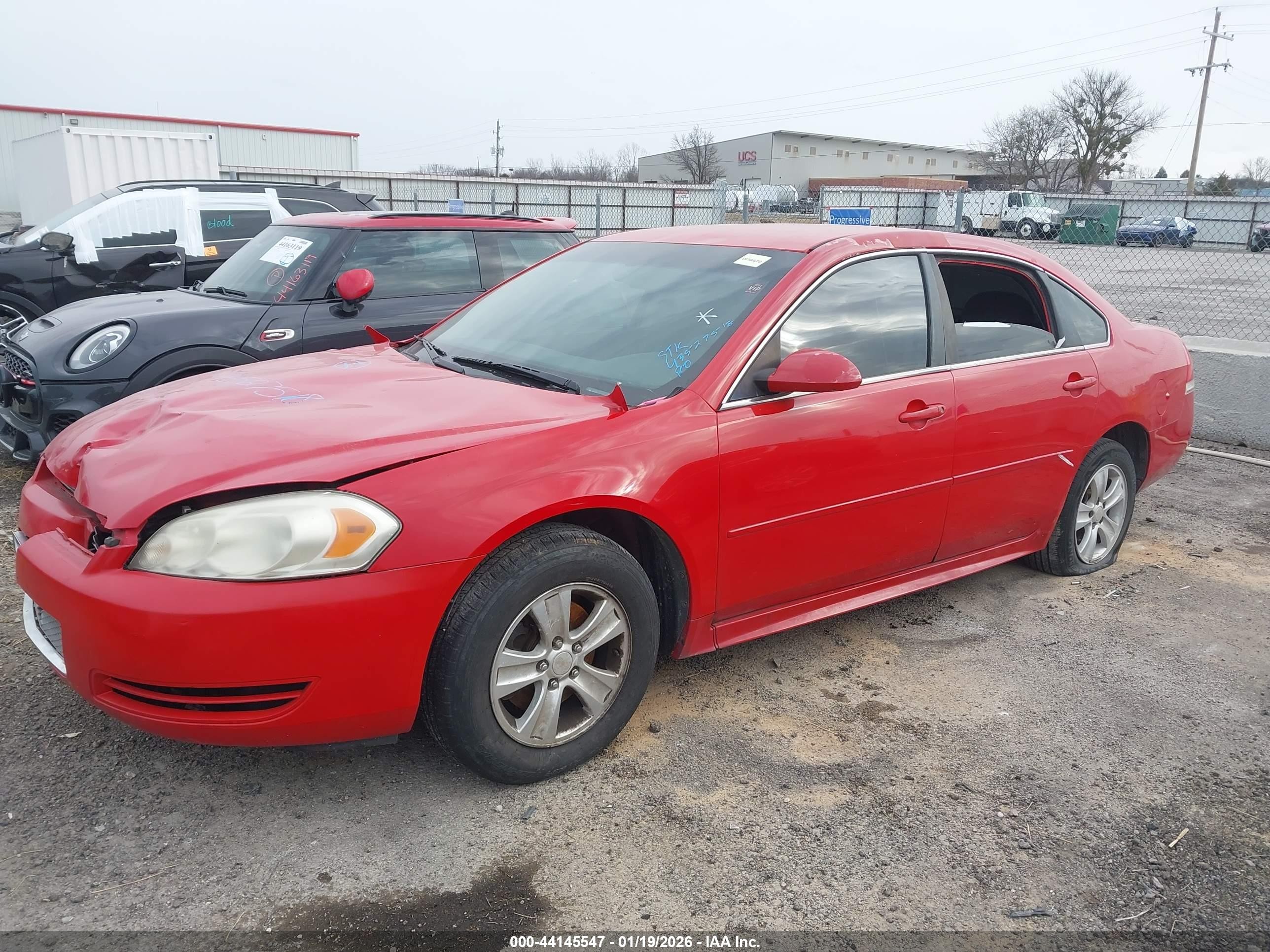 2013 Chevrolet Impala Ls Red vin: 2G1WF5E3XD1225893