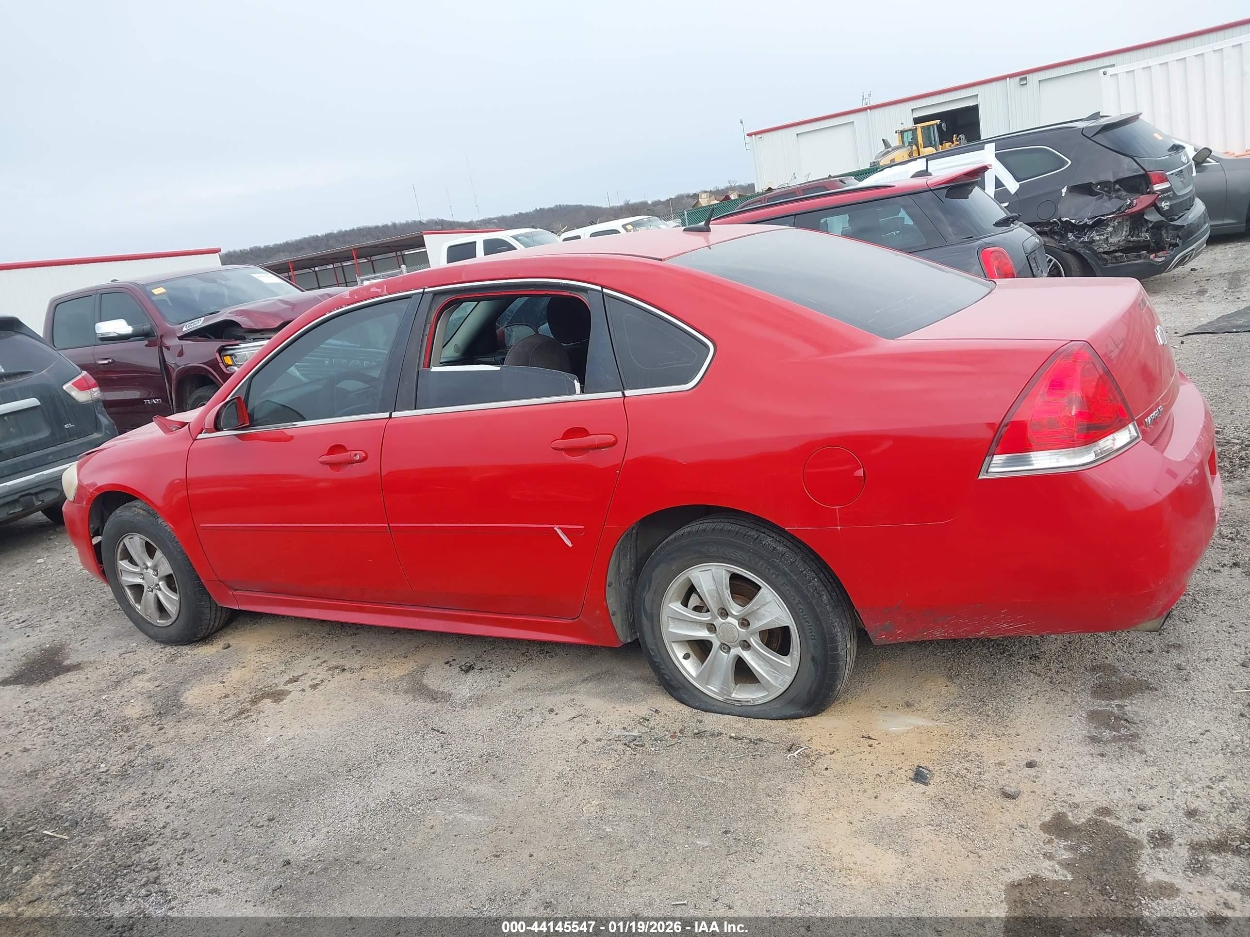 2013 Chevrolet Impala Ls Red vin: 2G1WF5E3XD1225893