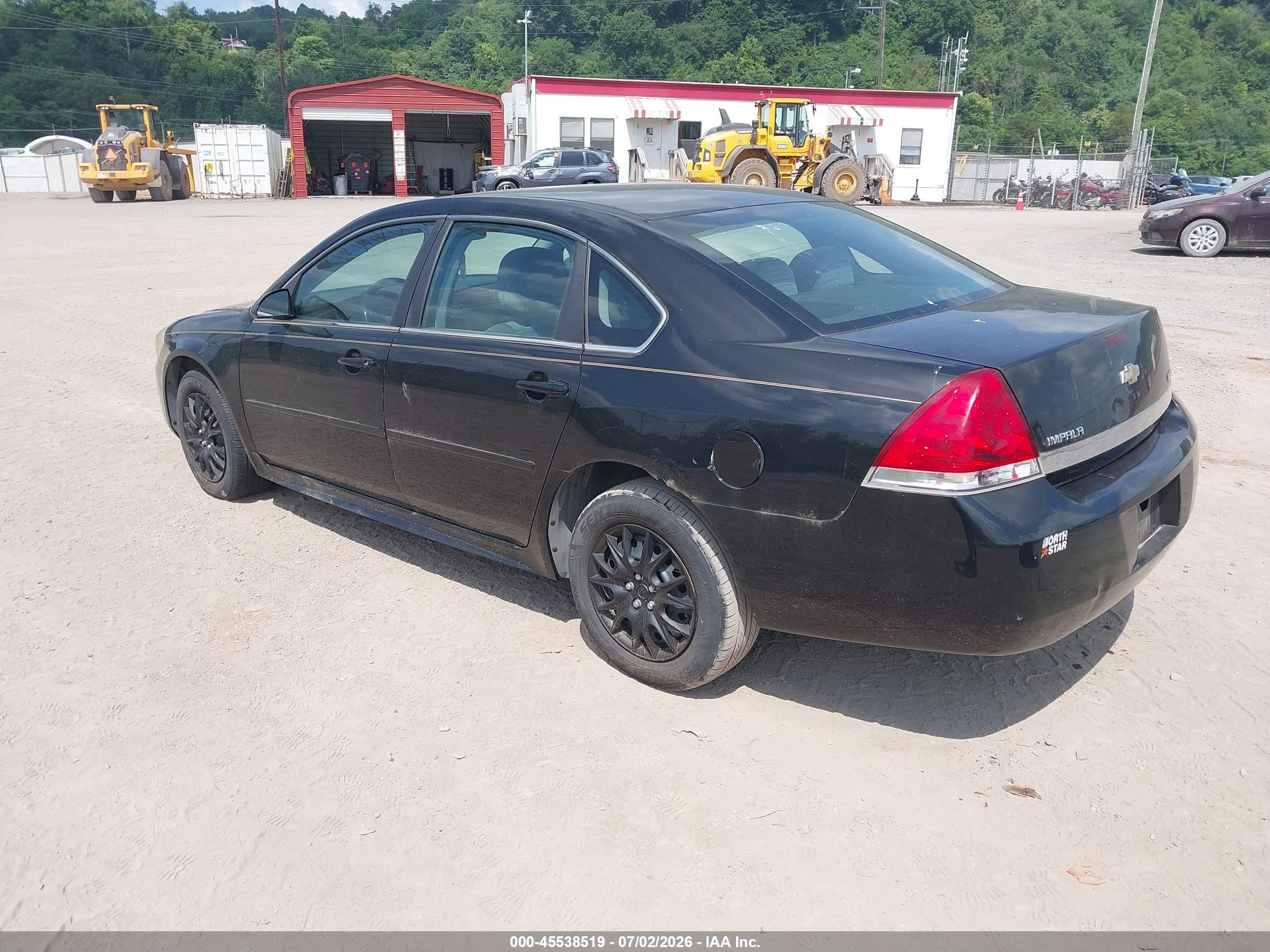2011 Chevrolet Impala Ls Black vin: 2G1WF5EK0B1148214