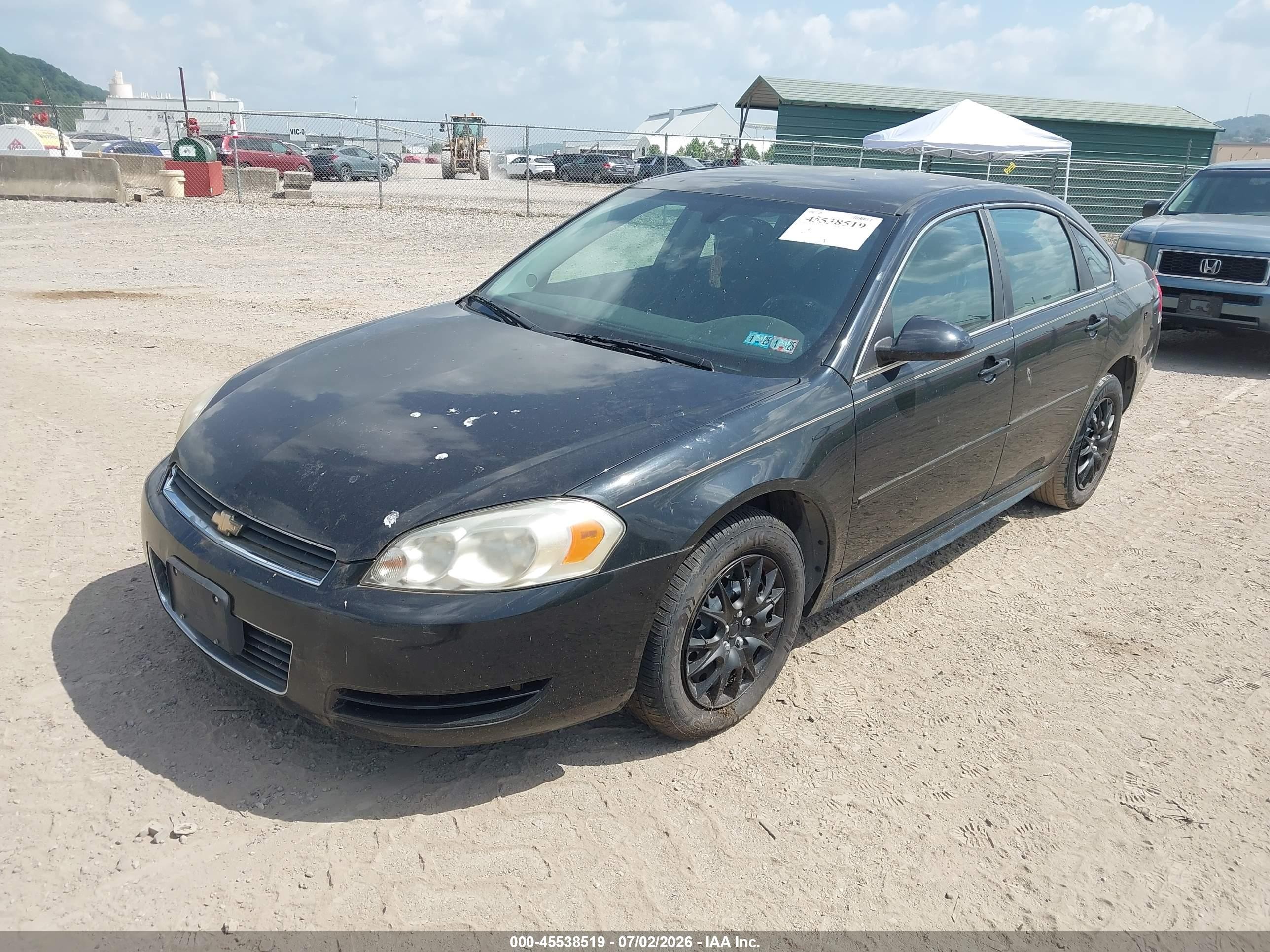 2011 Chevrolet Impala Ls Black vin: 2G1WF5EK0B1148214