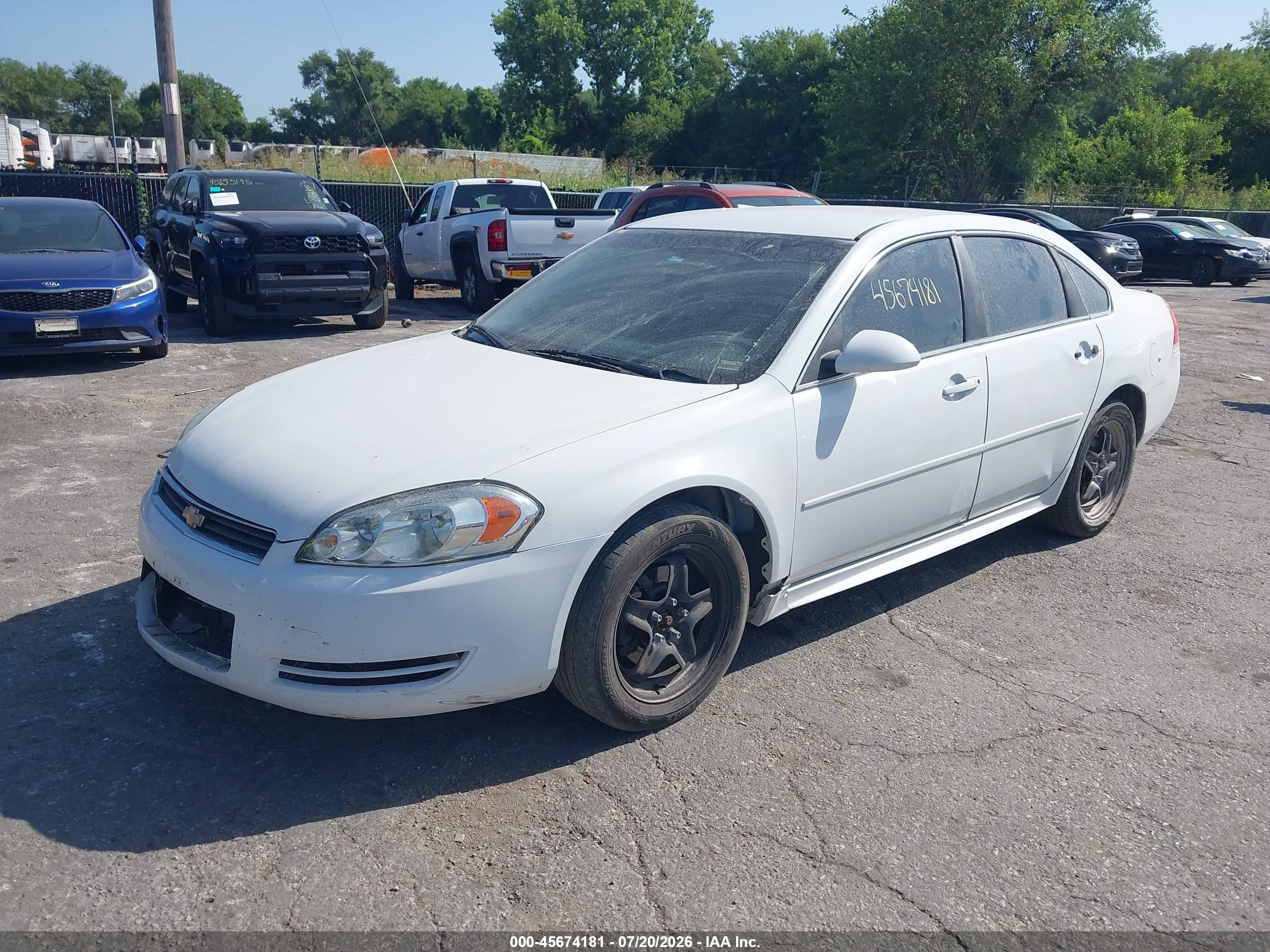 2011 Chevrolet Impala Ls White vin: 2G1WF5EK0B1214339