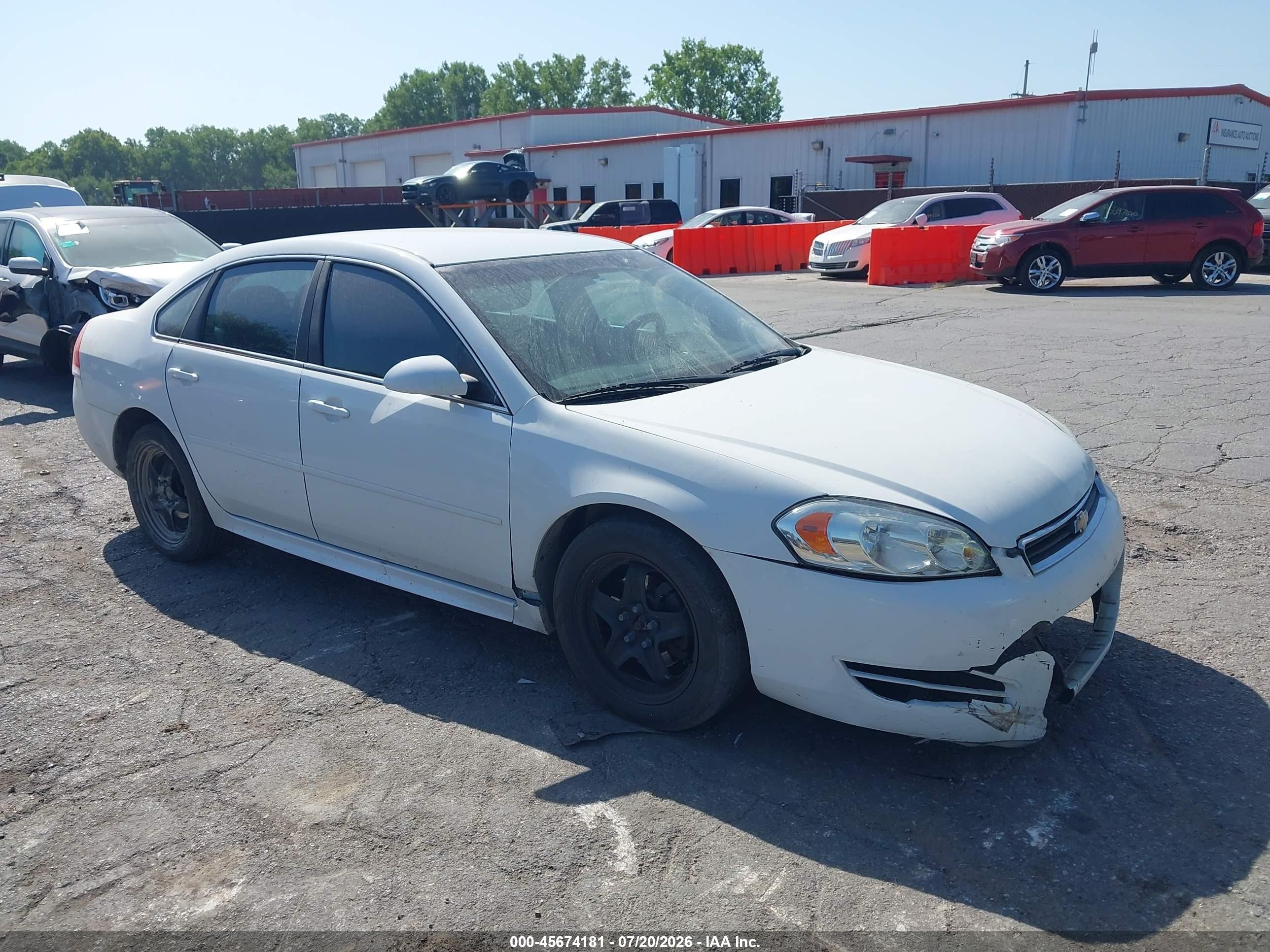 2011 Chevrolet Impala Ls White vin: 2G1WF5EK0B1214339