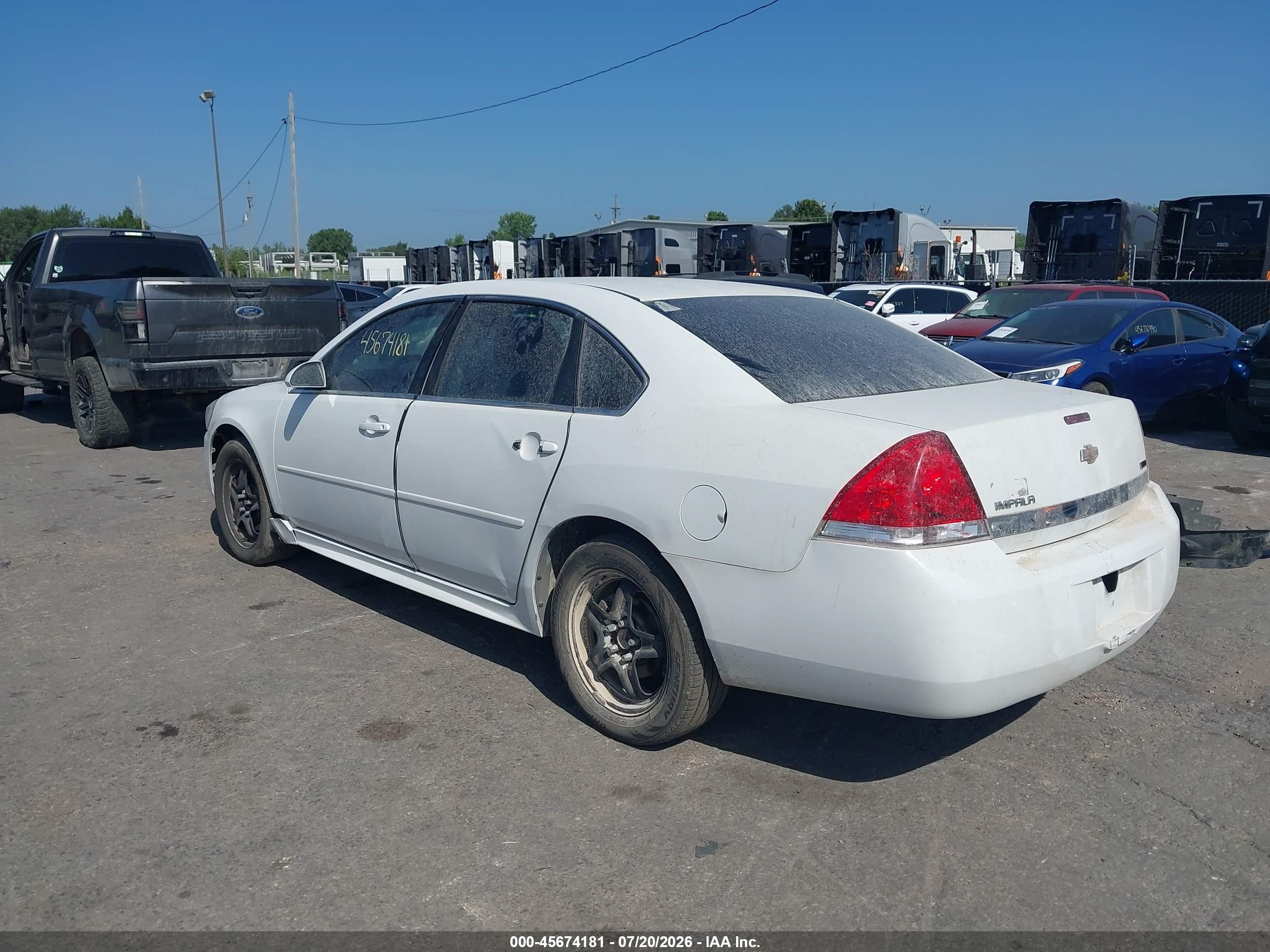 2011 Chevrolet Impala Ls White vin: 2G1WF5EK0B1214339
