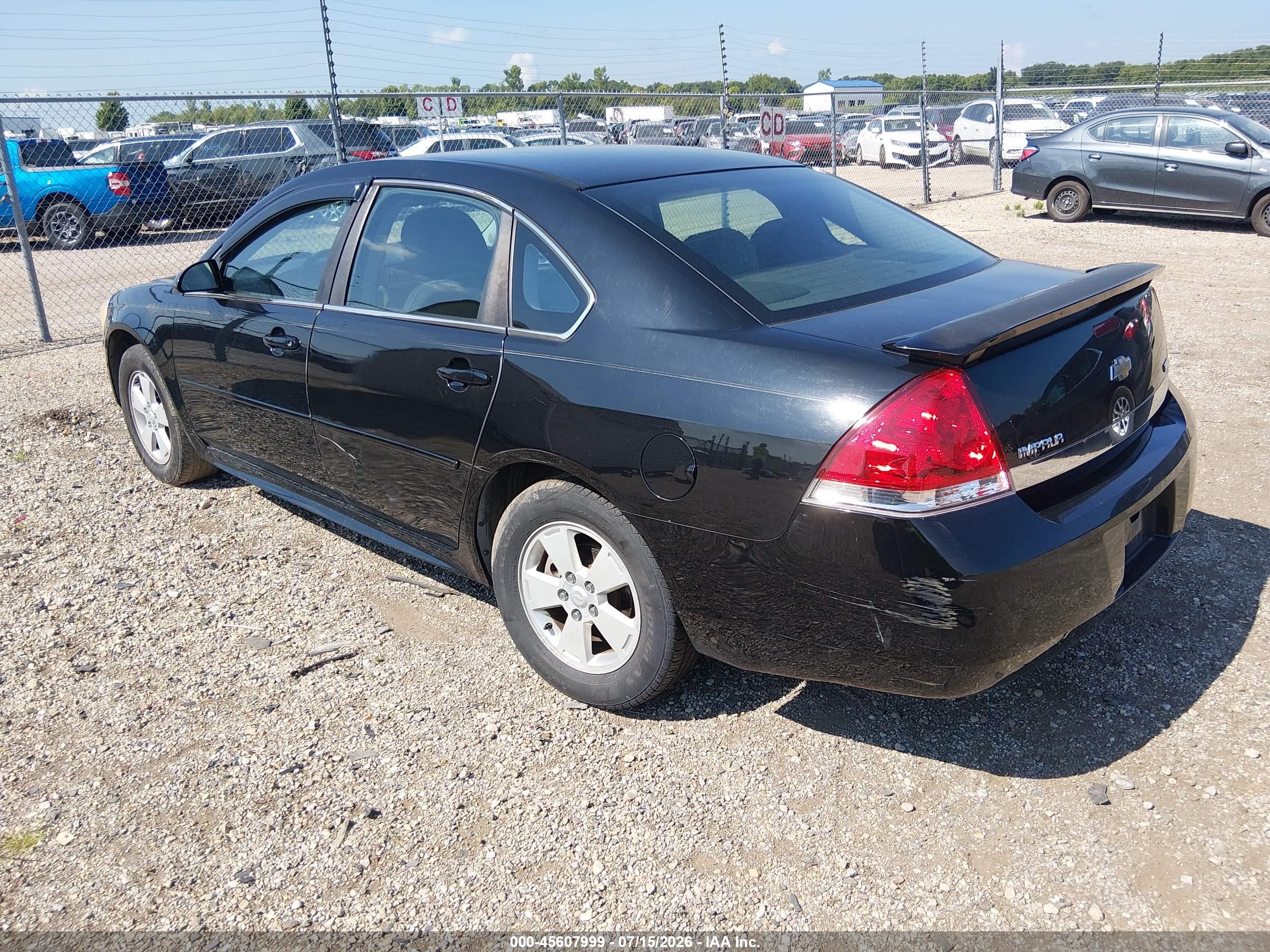 2011 Chevrolet Impala Ls Black vin: 2G1WF5EK2B1125467