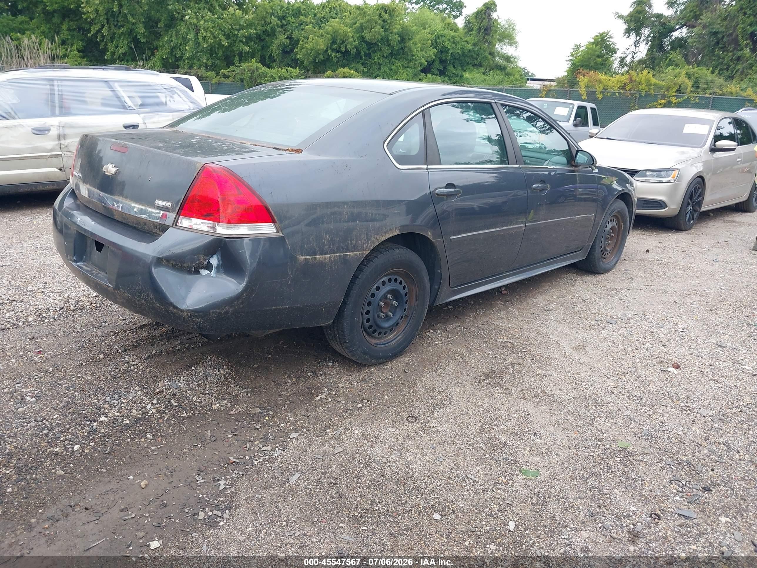 2011 Chevrolet Impala Ls Gray vin: 2G1WF5EK2B1254003