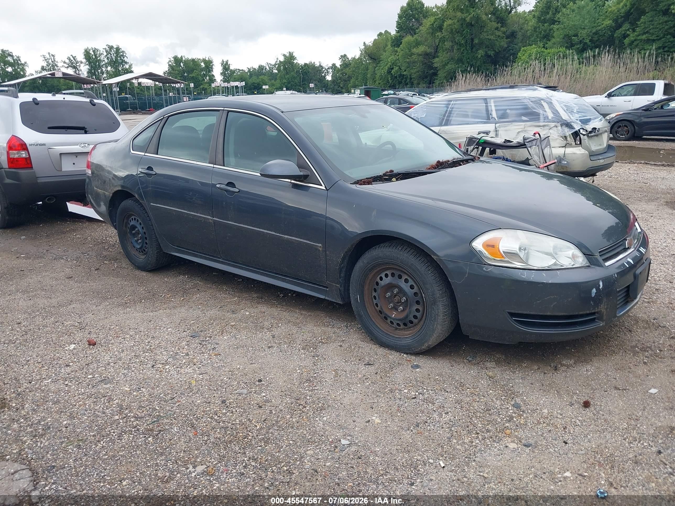 2011 Chevrolet Impala Ls Gray vin: 2G1WF5EK2B1254003
