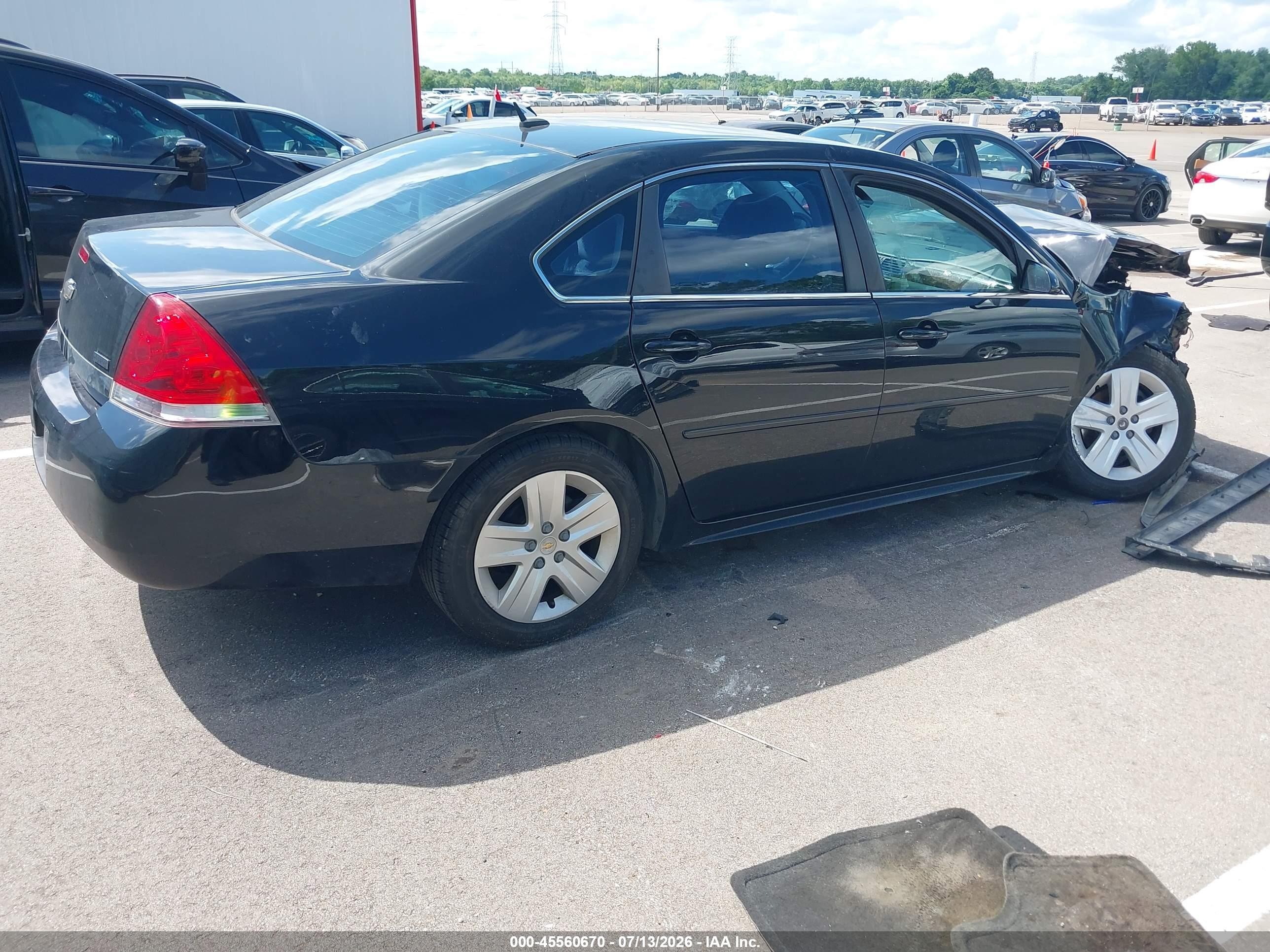 2011 Chevrolet Impala Ls Black vin: 2G1WF5EK2B1329928