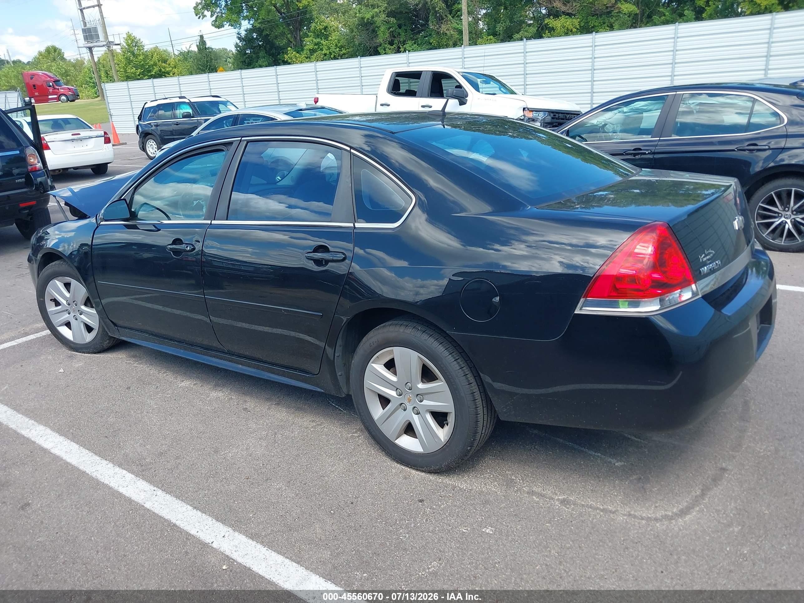2011 Chevrolet Impala Ls Black vin: 2G1WF5EK2B1329928