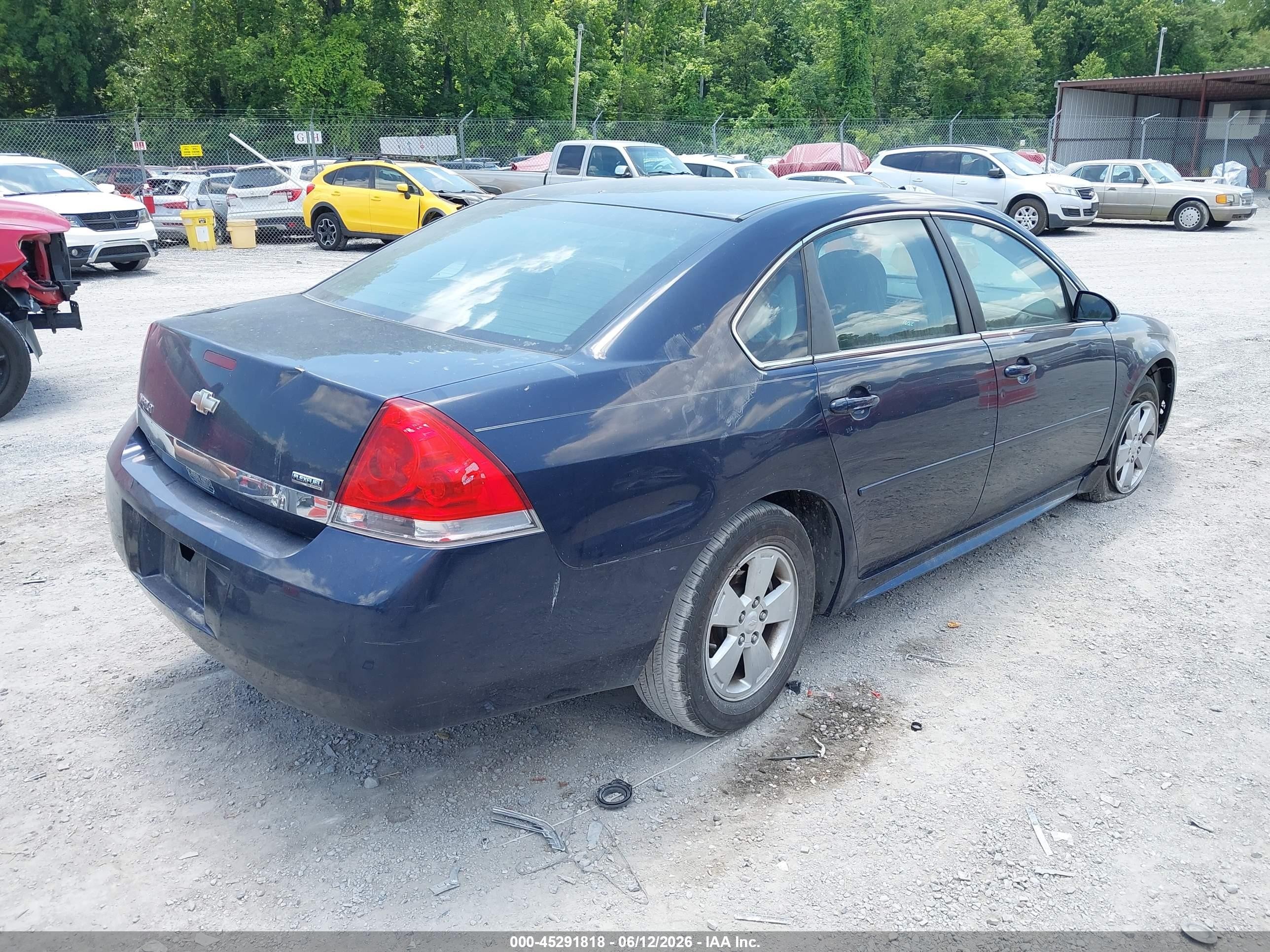 2011 Chevrolet Impala Ls Blue vin: 2G1WF5EK3B1132119