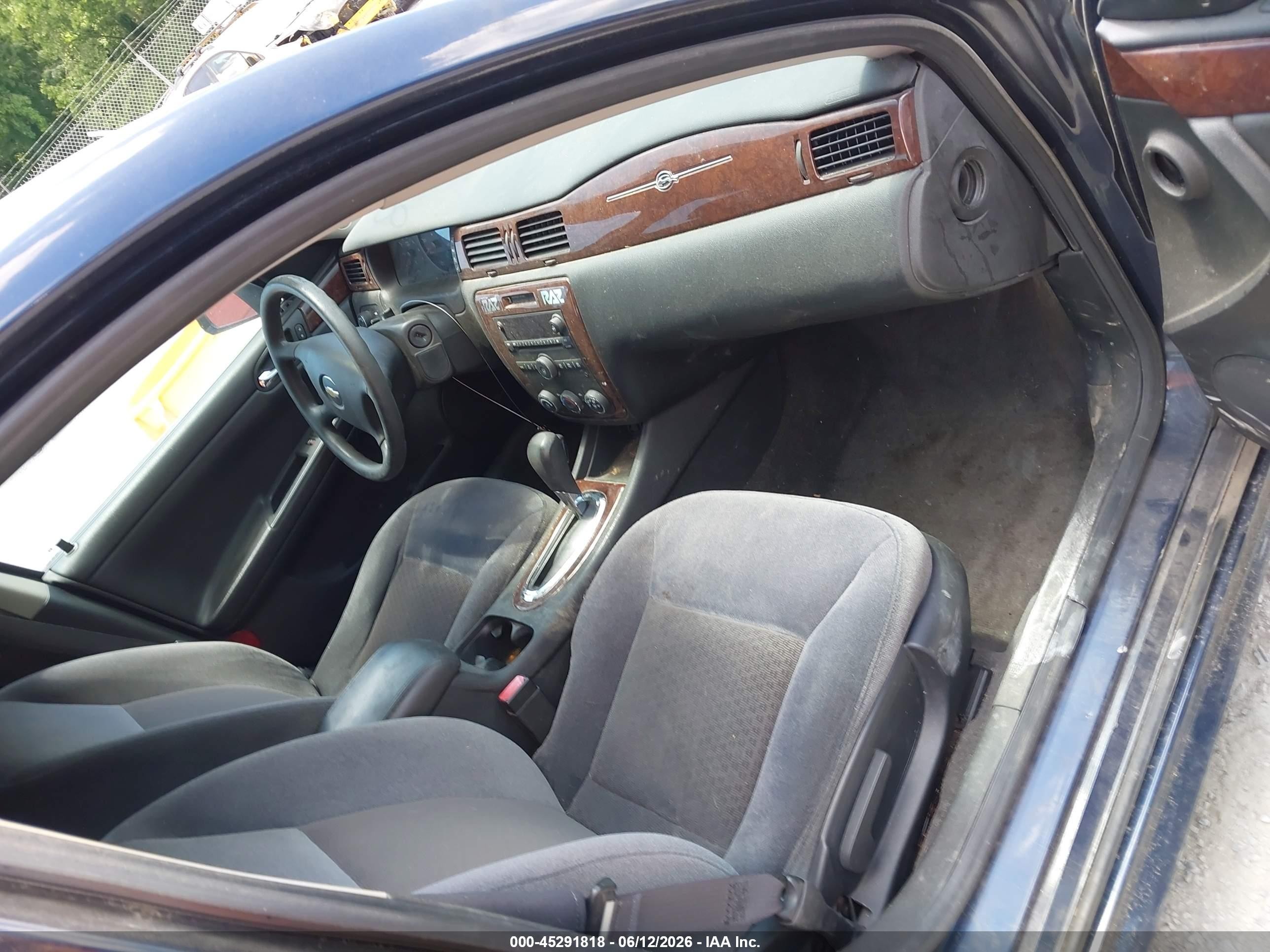 2011 Chevrolet Impala Ls Blue vin: 2G1WF5EK3B1132119