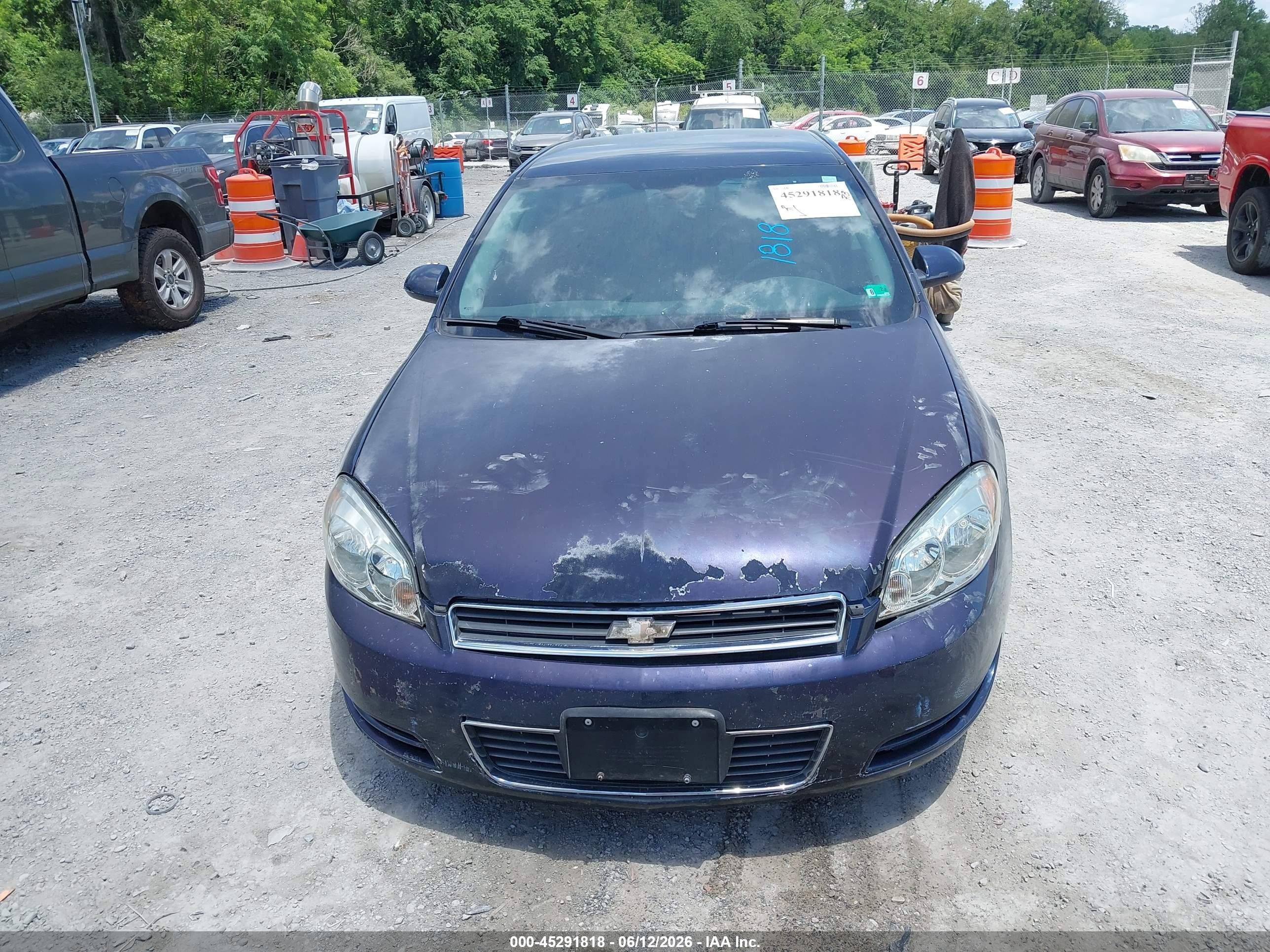 2011 Chevrolet Impala Ls Blue vin: 2G1WF5EK3B1132119