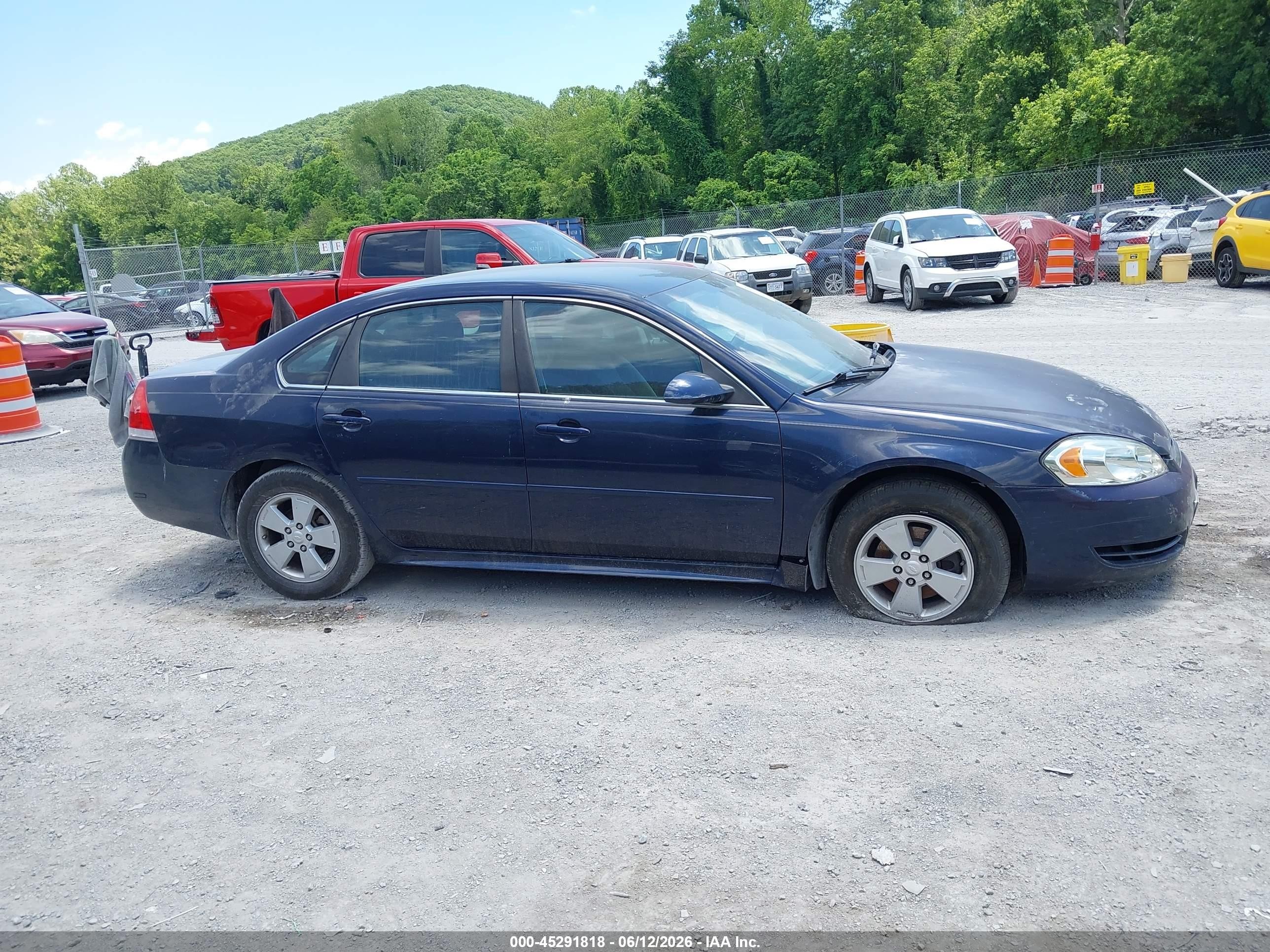 2011 Chevrolet Impala Ls Blue vin: 2G1WF5EK3B1132119