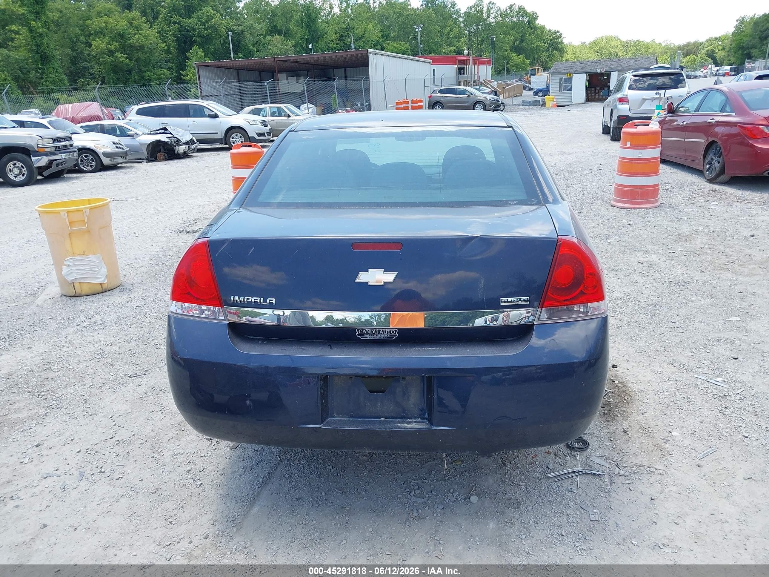 2011 Chevrolet Impala Ls Blue vin: 2G1WF5EK3B1132119