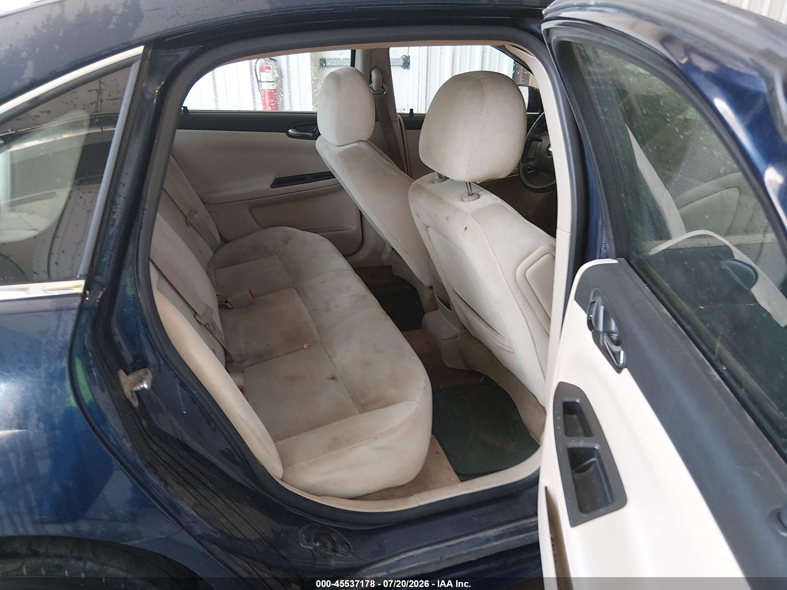 2011 Chevrolet Impala Ls Blue vin: 2G1WF5EK3B1154685