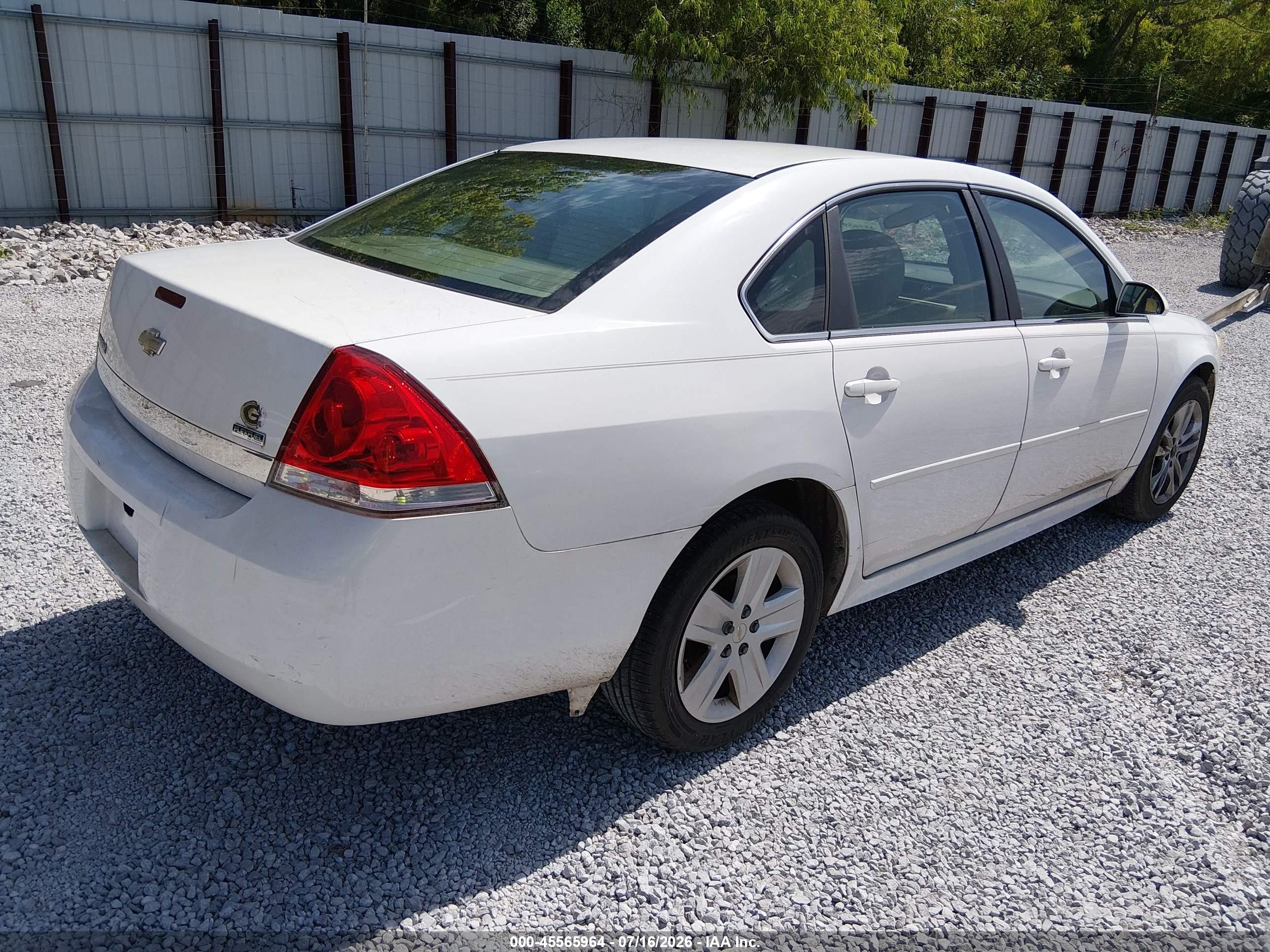 2011 Chevrolet Impala Ls White vin: 2G1WF5EK4B1113465