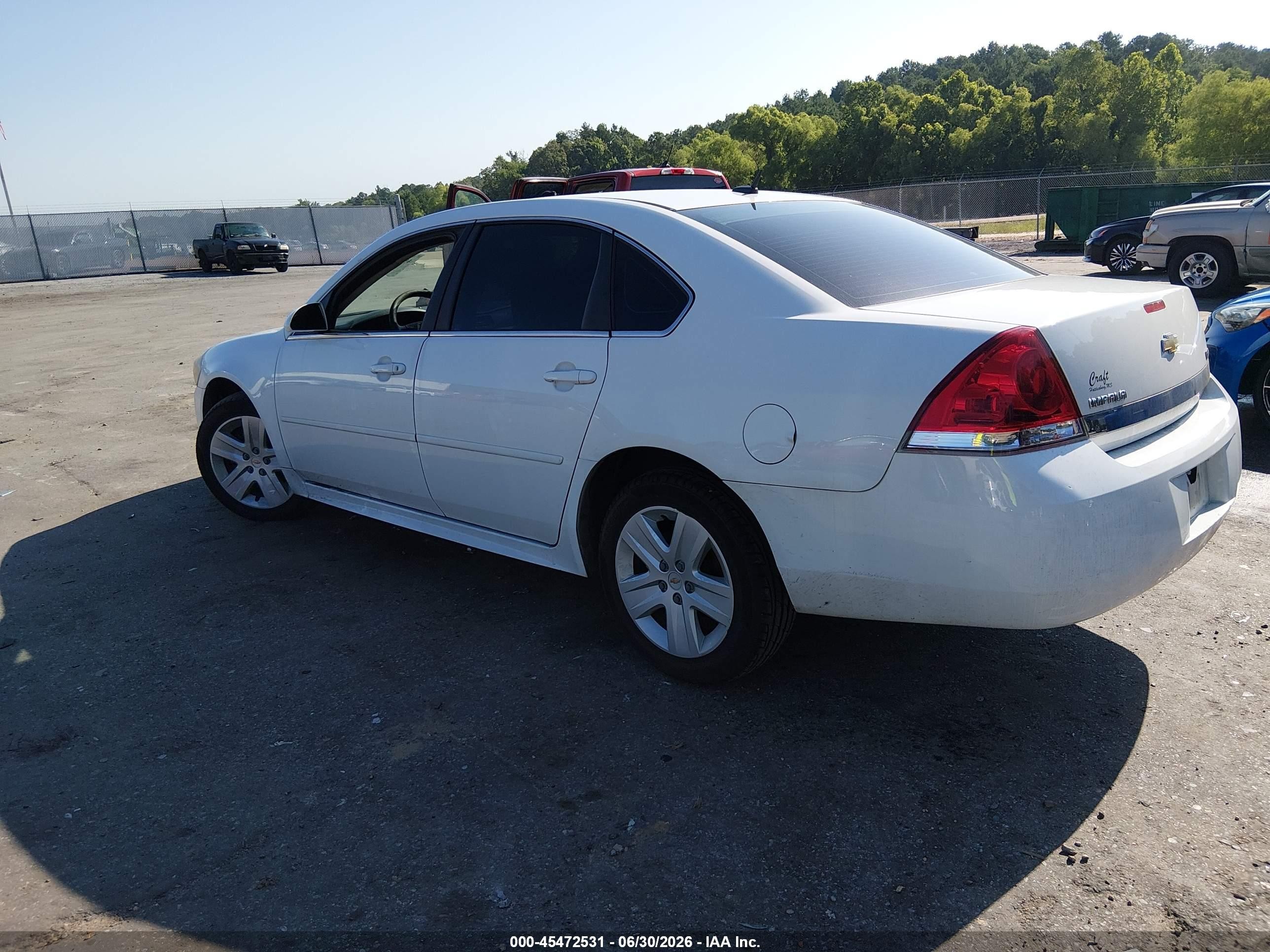 2011 Chevrolet Impala Ls White vin: 2G1WF5EK7B1127067