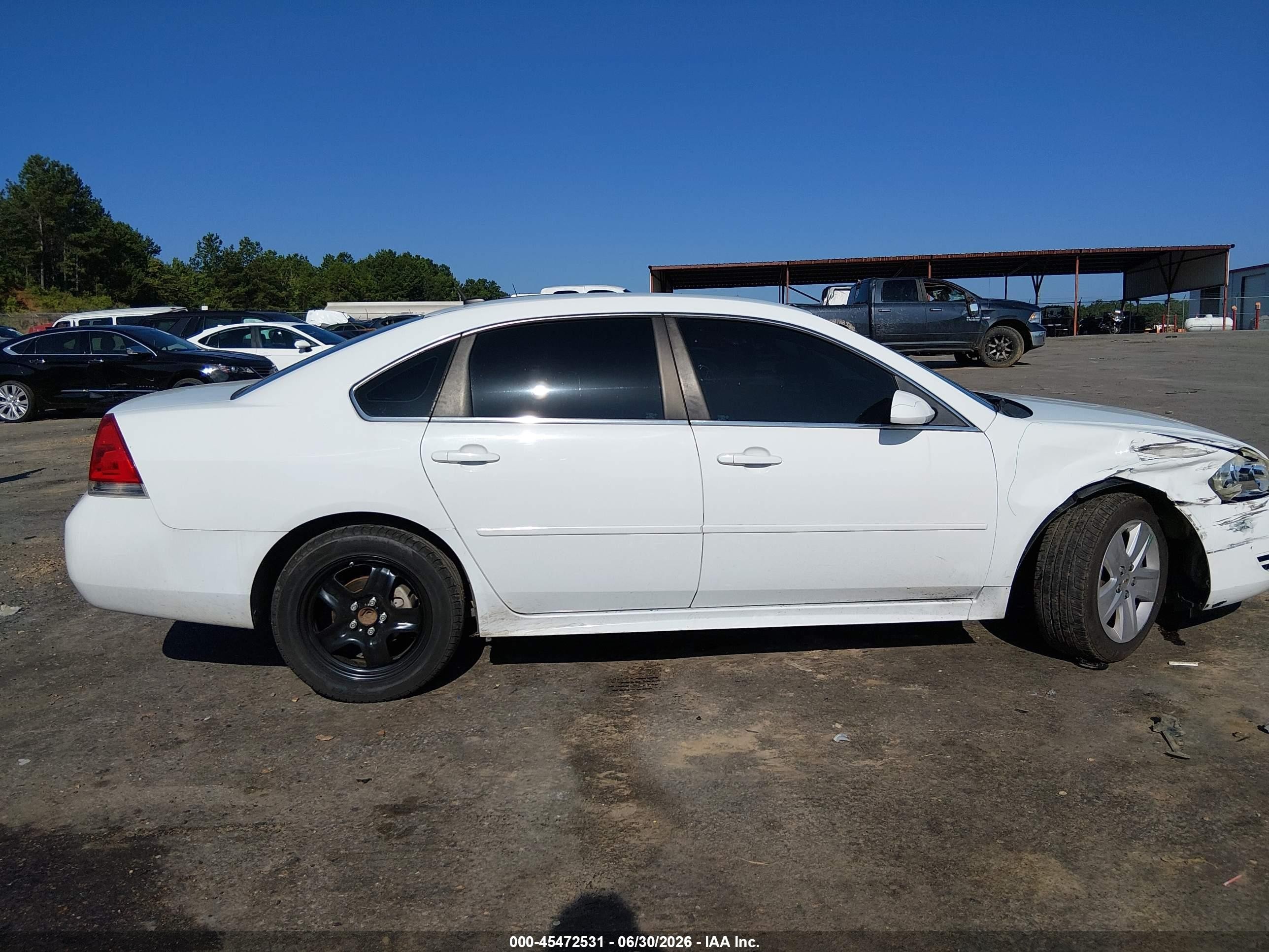 2011 Chevrolet Impala Ls White vin: 2G1WF5EK7B1127067