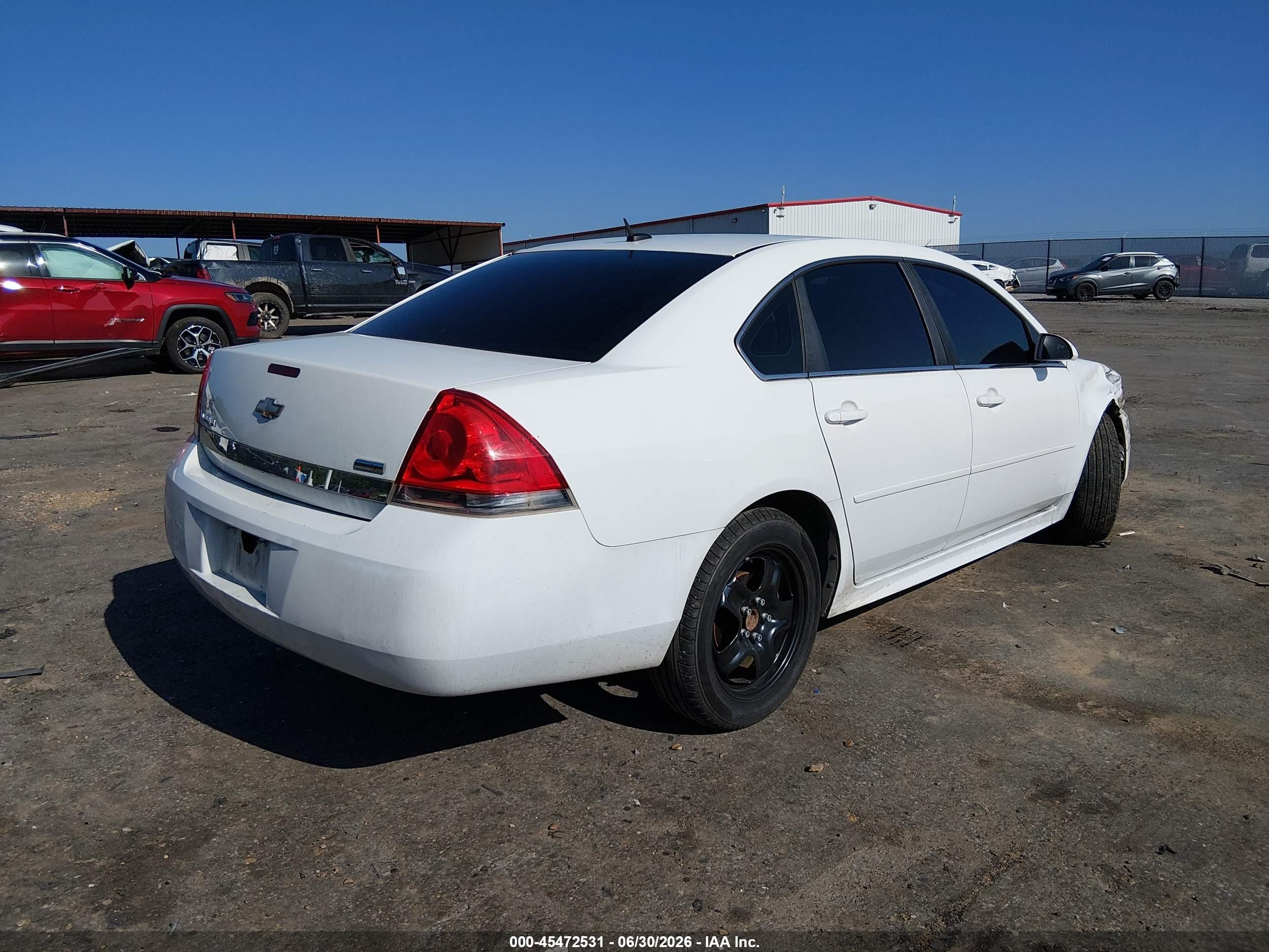 2011 Chevrolet Impala Ls White vin: 2G1WF5EK7B1127067