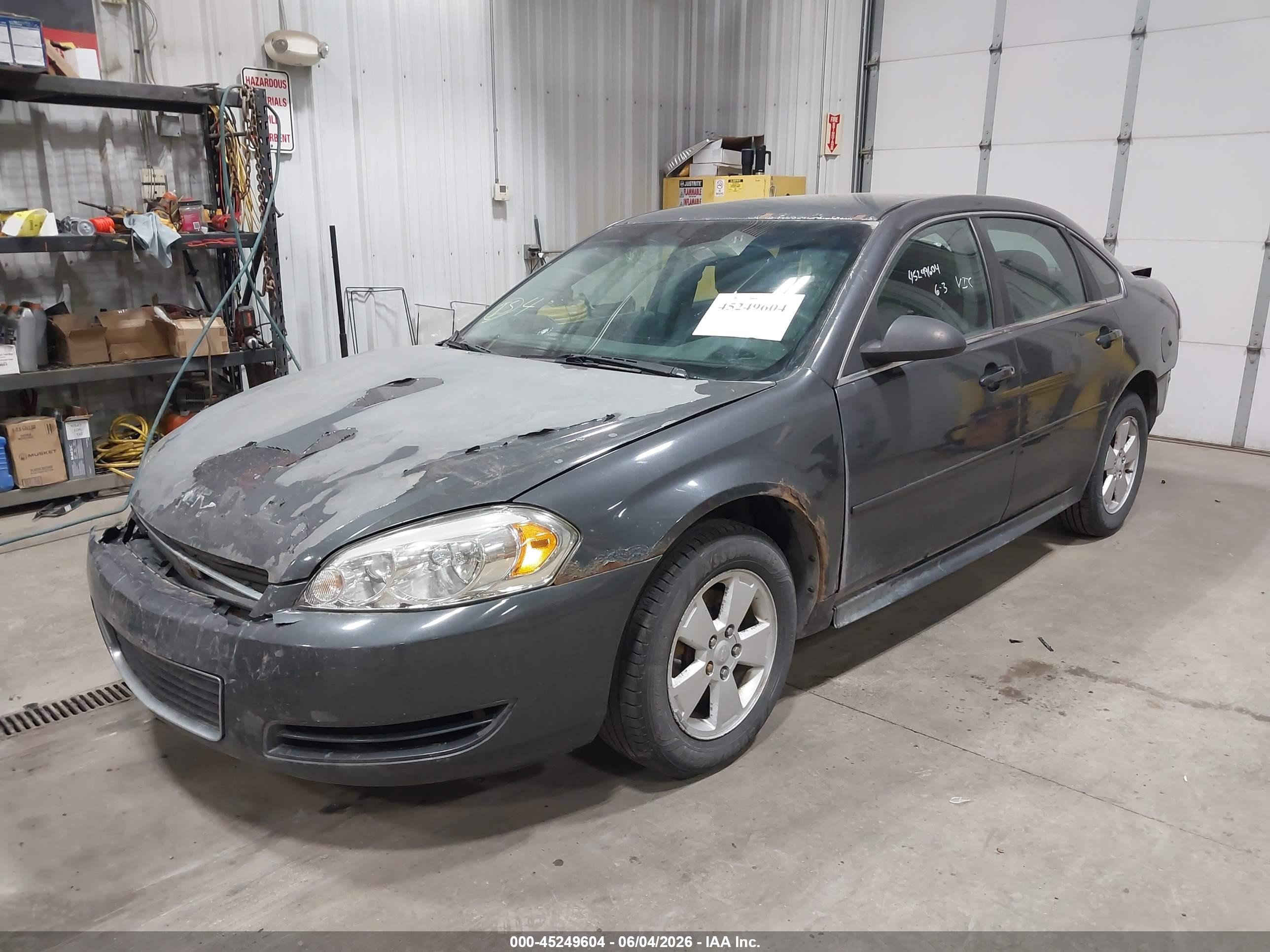 2011 Chevrolet Impala Ls Gray vin: 2G1WF5EK7B1169156